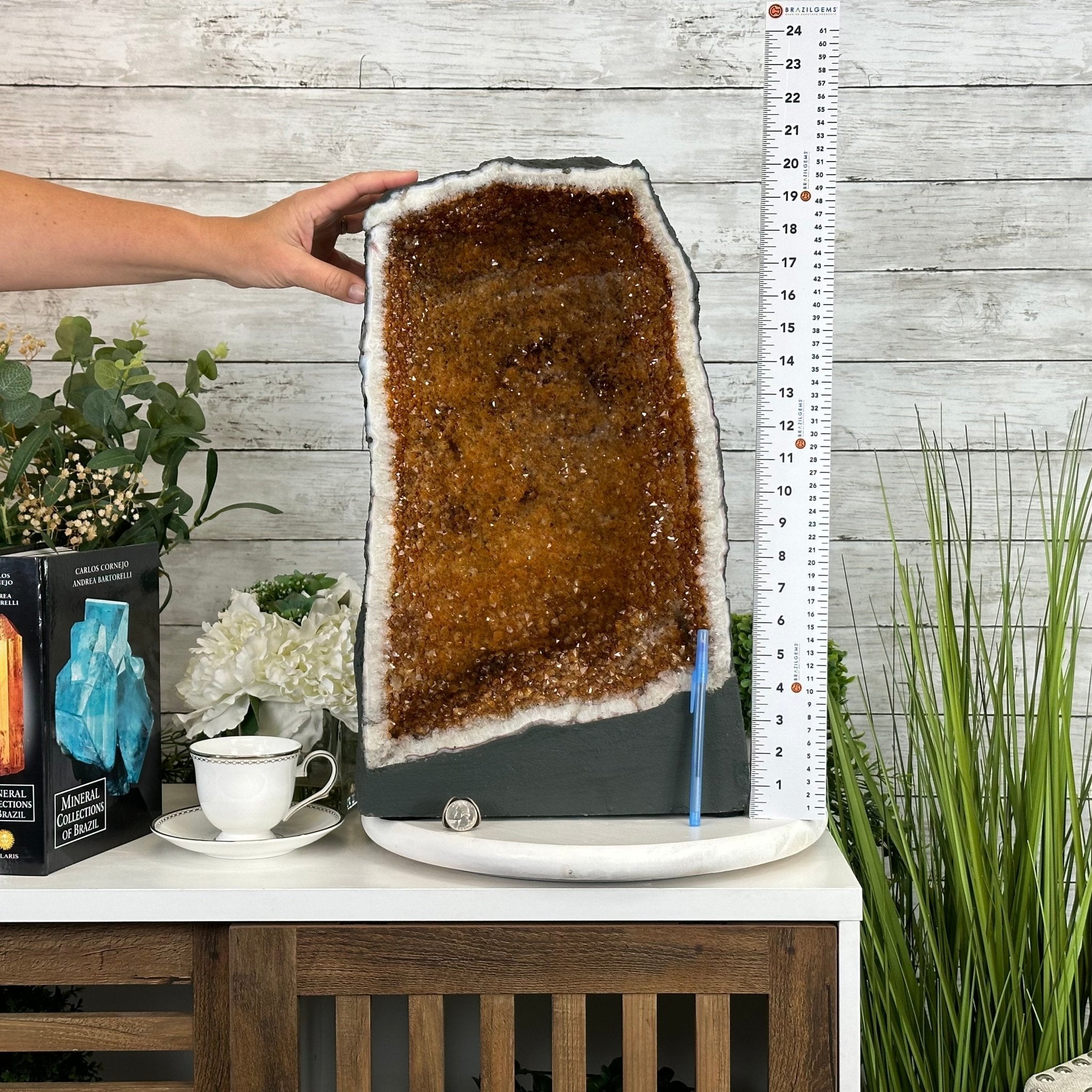 Extra Quality Citrine Cathedral, 81.6 lbs & 20" tall, Model #5603-0279 by Brazil Gems - Brazil GemsBrazil GemsExtra Quality Citrine Cathedral, 81.6 lbs & 20" tall, Model #5603-0279 by Brazil GemsCathedrals5603-0279