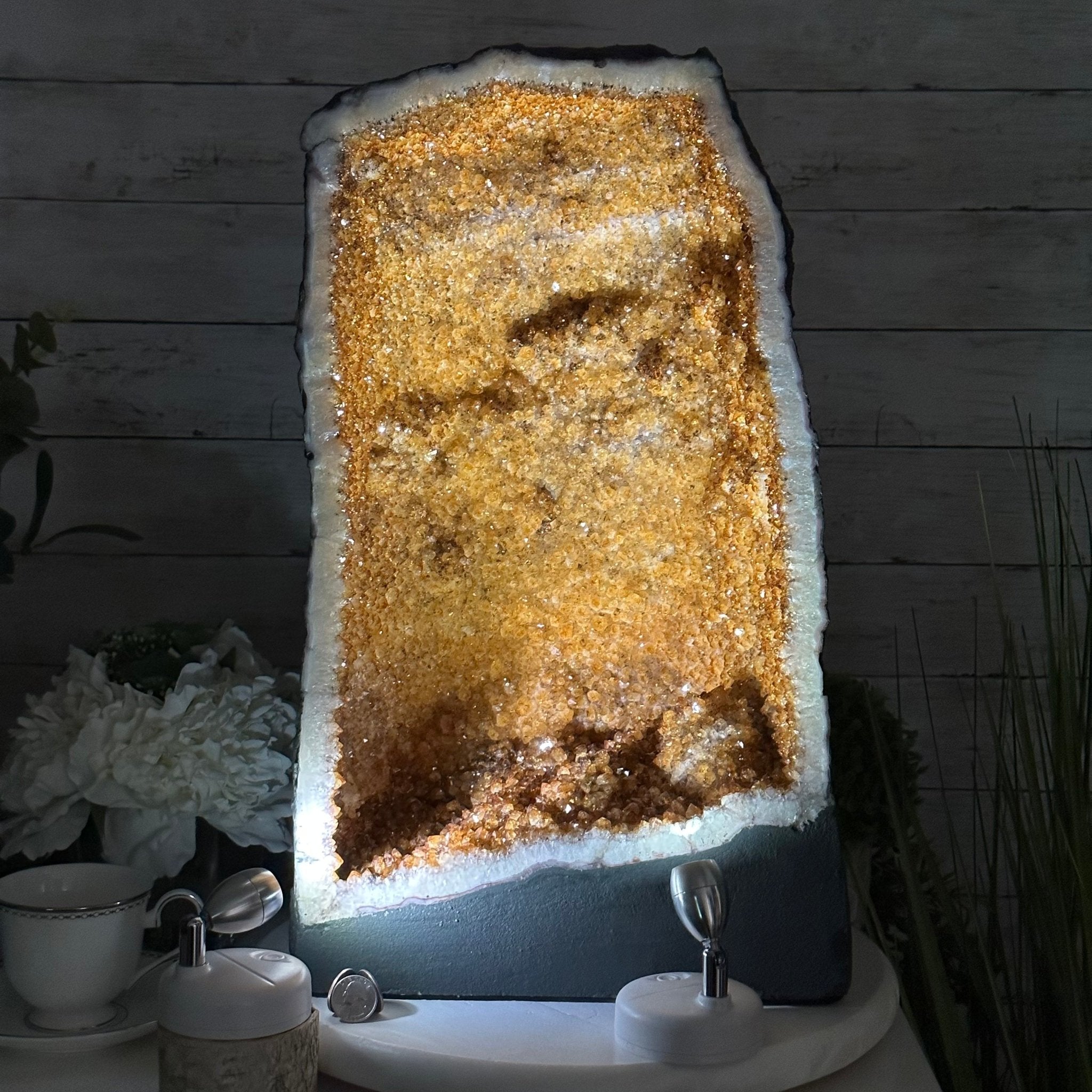 Extra Quality Citrine Cathedral, 81.6 lbs & 20" tall, Model #5603-0279 by Brazil Gems - Brazil GemsBrazil GemsExtra Quality Citrine Cathedral, 81.6 lbs & 20" tall, Model #5603-0279 by Brazil GemsCathedrals5603-0279