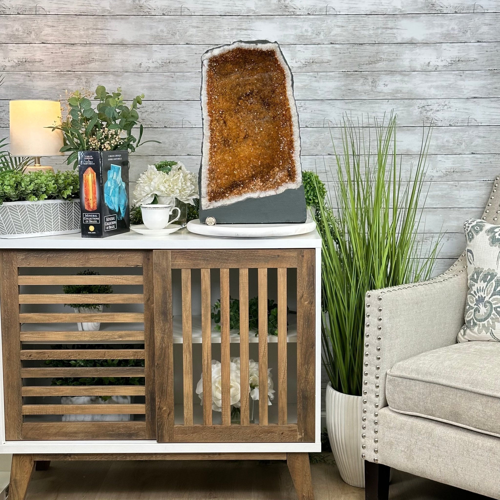 Extra Quality Citrine Cathedral, 81.6 lbs & 20" tall, Model #5603-0279 by Brazil Gems - Brazil GemsBrazil GemsExtra Quality Citrine Cathedral, 81.6 lbs & 20" tall, Model #5603-0279 by Brazil GemsCathedrals5603-0279