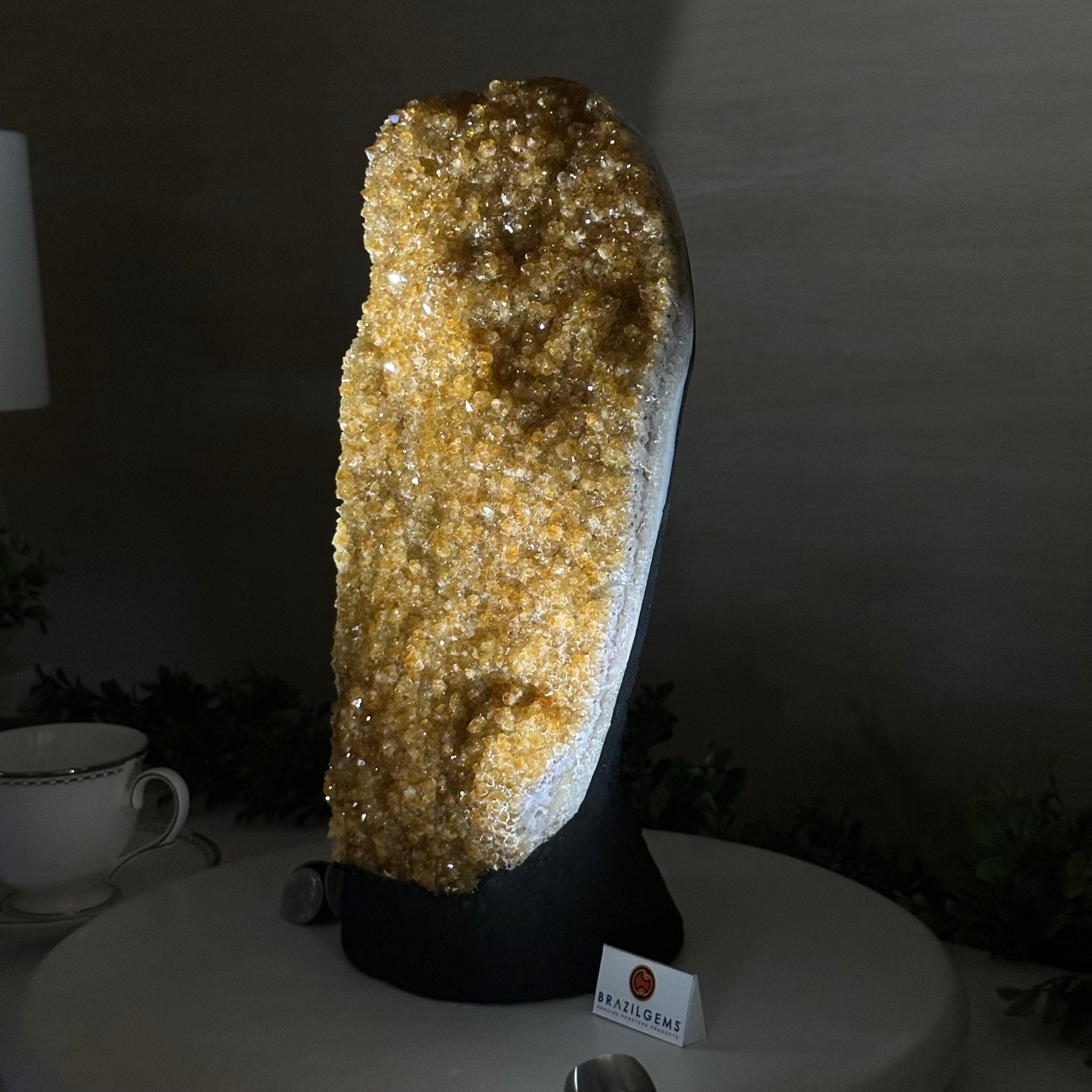 Extra Quality Citrine Cluster on Cement Base, 13.8 lbs and 13.7" Tall 5615 - 0068 - Brazil GemsBrazil GemsExtra Quality Citrine Cluster on Cement Base, 13.8 lbs and 13.7" Tall 5615 - 0068Clusters on Cement Bases5615 - 0068