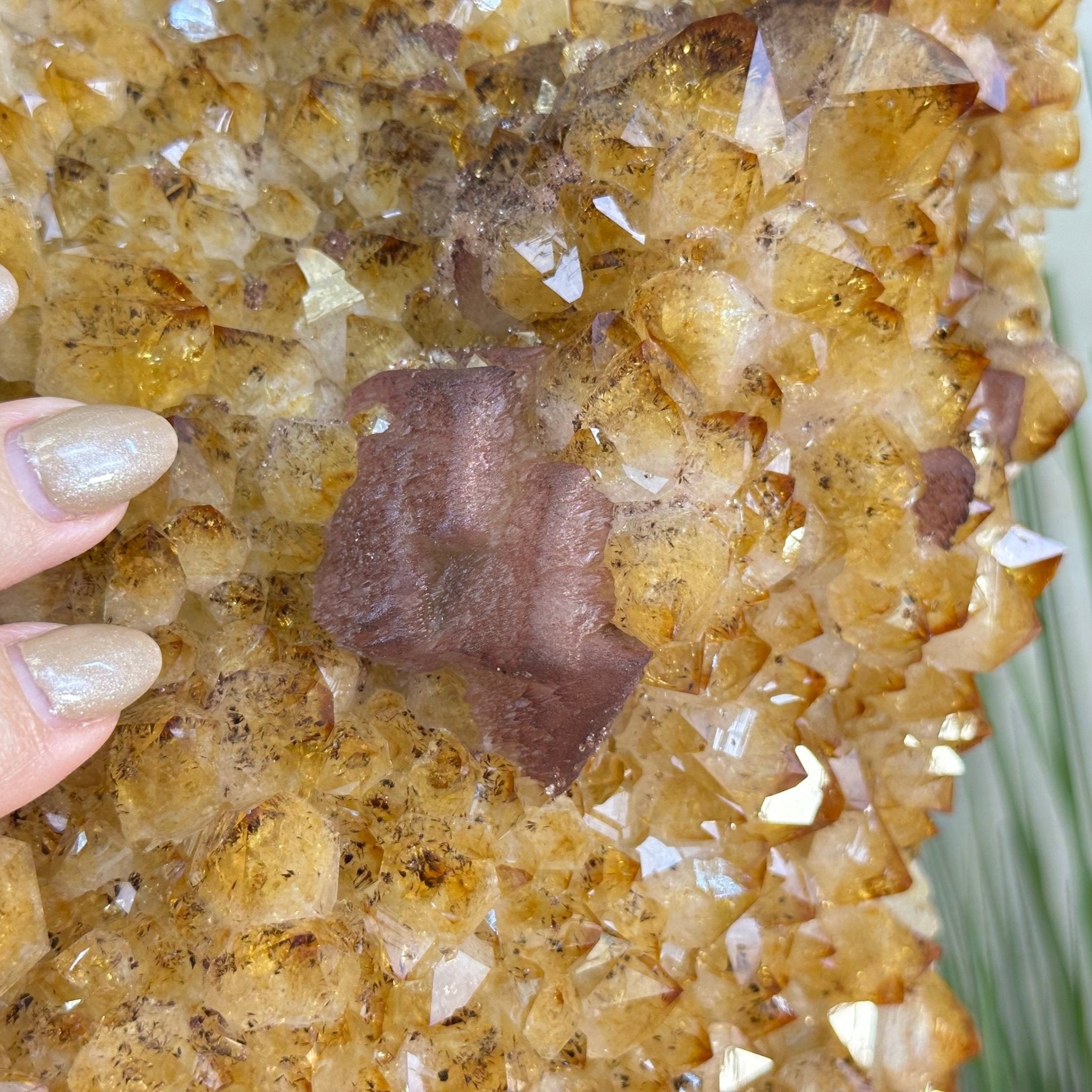 Extra Quality Citrine Cluster on Cement Base, 32.5 lbs and 18.9" Tall 5615 - 0073 - Brazil GemsBrazil GemsExtra Quality Citrine Cluster on Cement Base, 32.5 lbs and 18.9" Tall 5615 - 0073Clusters on Cement Bases5615 - 0073