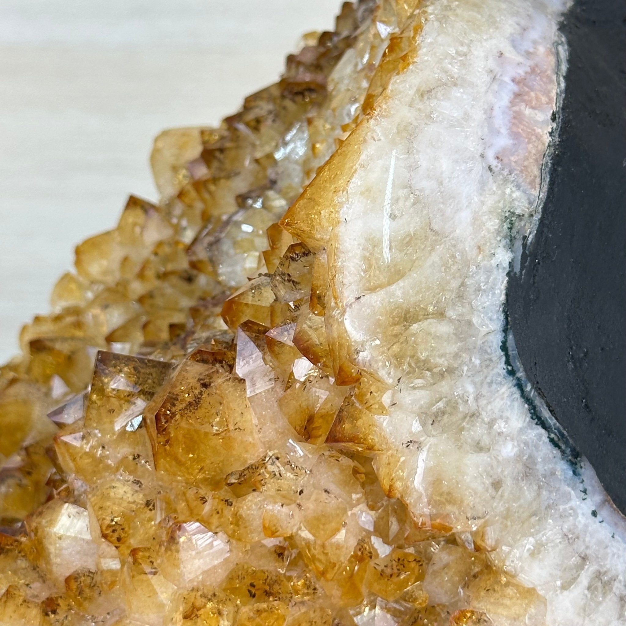 Extra Quality Citrine Cluster on Cement Base, 32.5 lbs and 18.9" Tall 5615 - 0073 - Brazil GemsBrazil GemsExtra Quality Citrine Cluster on Cement Base, 32.5 lbs and 18.9" Tall 5615 - 0073Clusters on Cement Bases5615 - 0073