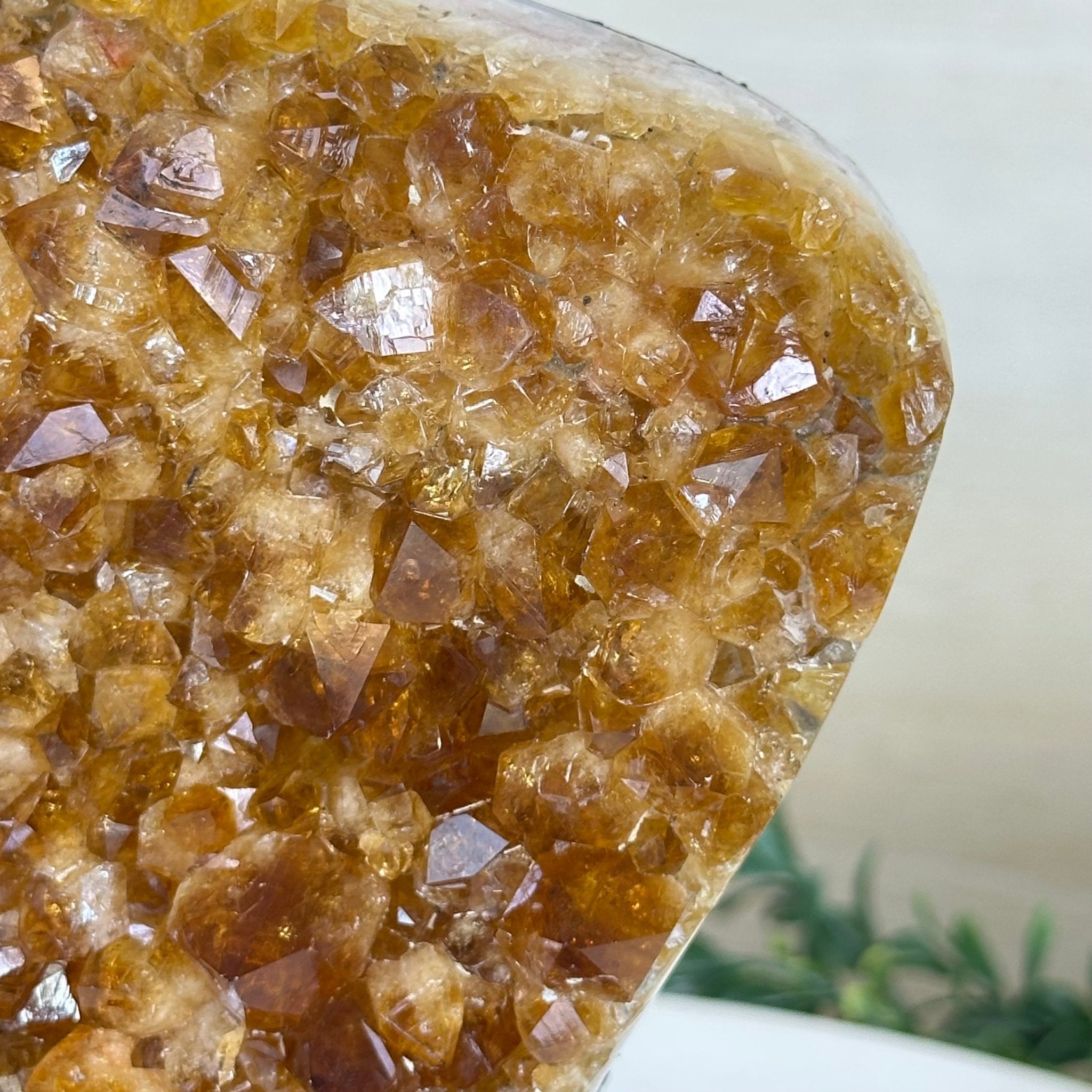 Extra Quality Citrine Cluster on Cement Base, 4.6 lbs and 7.9" Tall 5615 - 0048 - Brazil GemsBrazil GemsExtra Quality Citrine Cluster on Cement Base, 4.6 lbs and 7.9" Tall 5615 - 0048Clusters on Cement Bases5615 - 0048