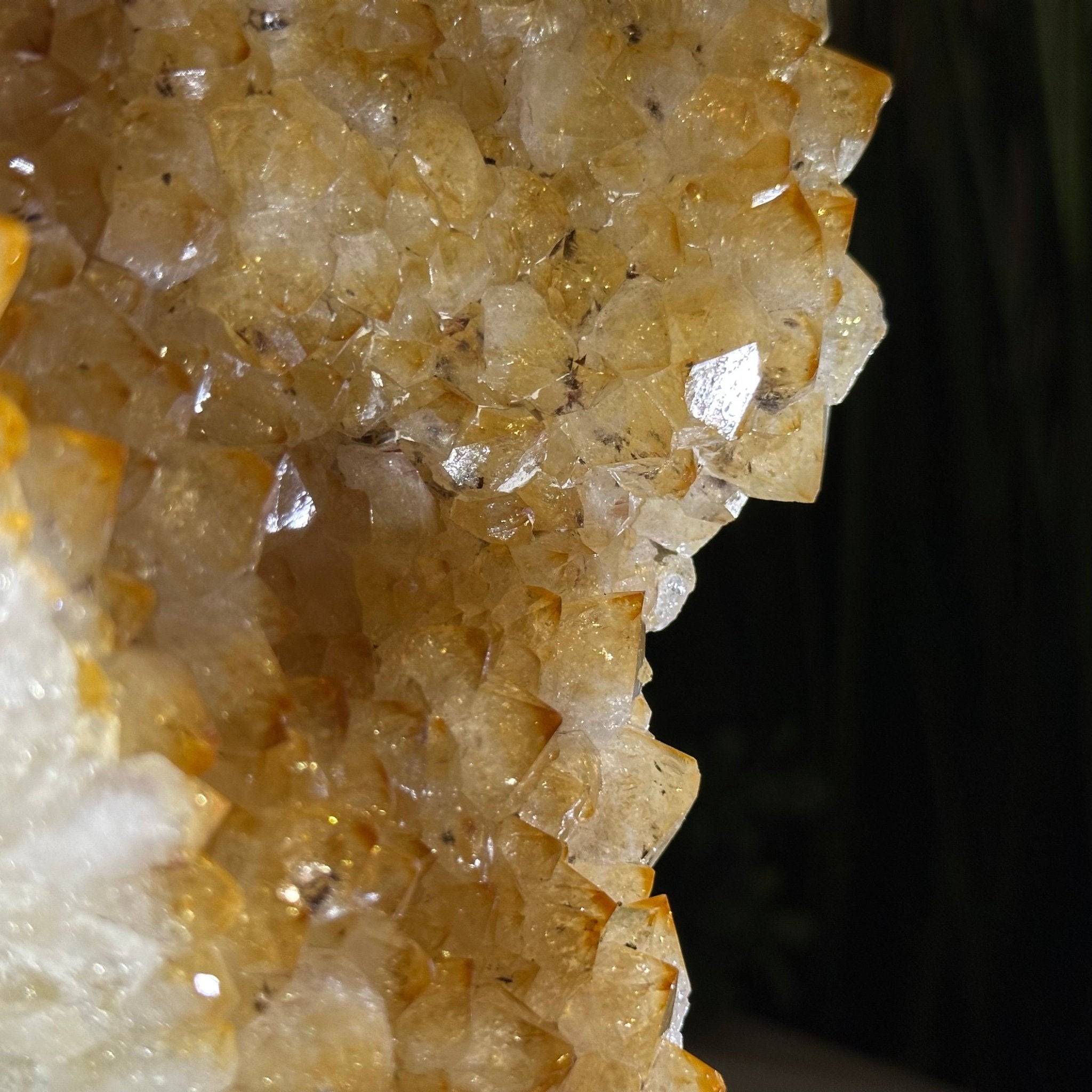 Extra Quality Citrine Cluster on Cement Base, 6 lbs and 9.4" Tall 5615 - 0052 - Brazil GemsBrazil GemsExtra Quality Citrine Cluster on Cement Base, 6 lbs and 9.4" Tall 5615 - 0052Clusters on Cement Bases5615 - 0052