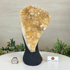 Extra Quality Citrine Cluster on Cement Base, 6 lbs and 9.4" Tall 5615 - 0052 - Brazil GemsBrazil GemsExtra Quality Citrine Cluster on Cement Base, 6 lbs and 9.4" Tall 5615 - 0052Clusters on Cement Bases5615 - 0052