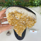 Extra Quality Citrine Cluster on Cement Base, 6 lbs and 9.4" Tall 5615 - 0052 - Brazil GemsBrazil GemsExtra Quality Citrine Cluster on Cement Base, 6 lbs and 9.4" Tall 5615 - 0052Clusters on Cement Bases5615 - 0052