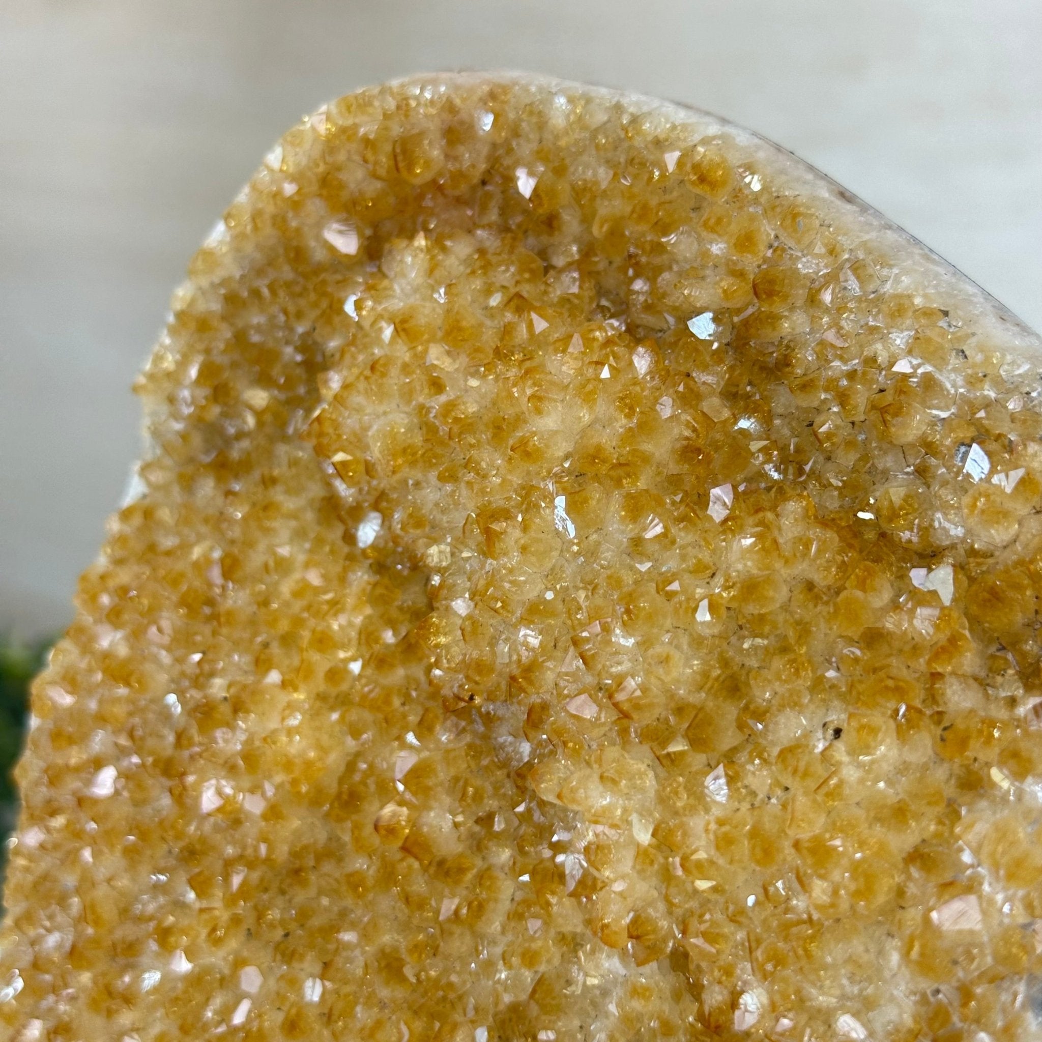 Extra Quality Citrine Cluster on Cement Base, 6.1 lbs and 8.8" Tall 5615 - 0054 - Brazil GemsBrazil GemsExtra Quality Citrine Cluster on Cement Base, 6.1 lbs and 8.8" Tall 5615 - 0054Clusters on Cement Bases5615 - 0054