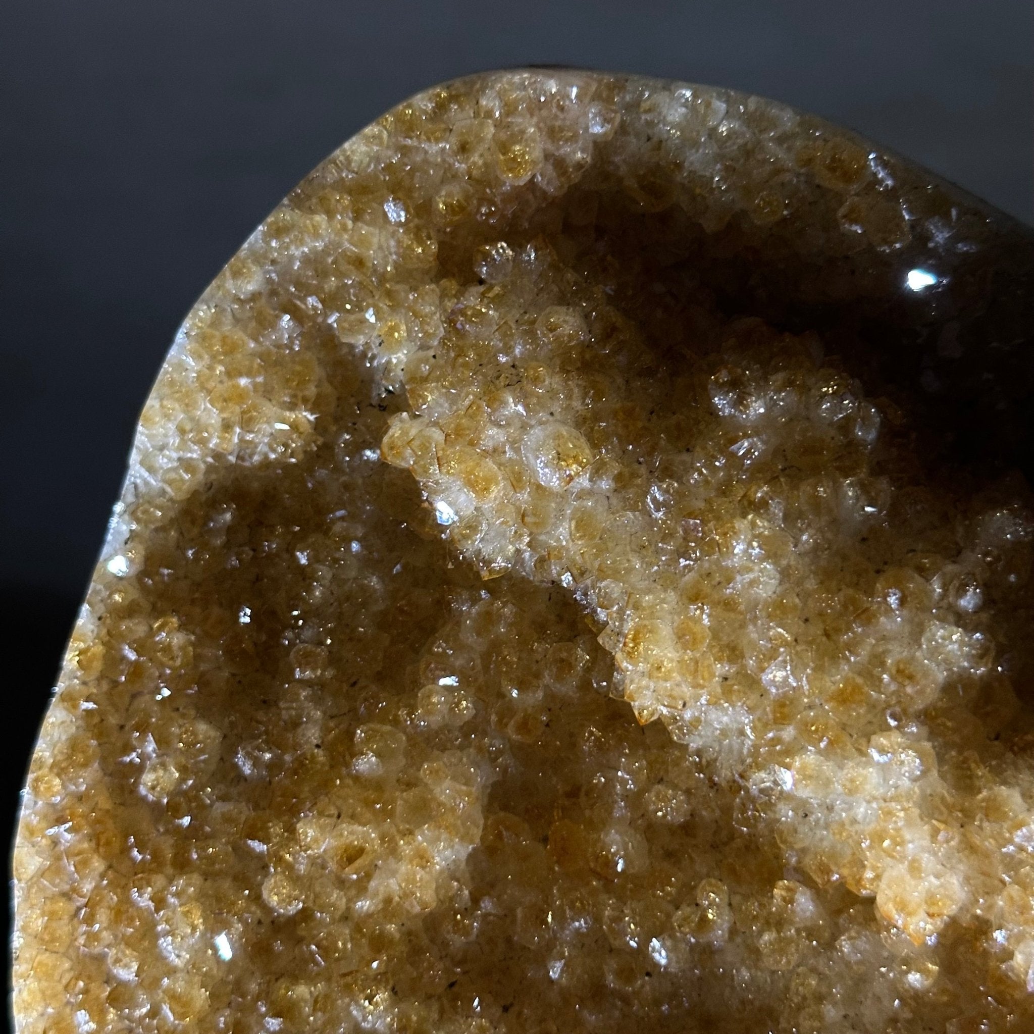 Extra Quality Citrine Cluster on Cement Base, 6.1 lbs and 8.8" Tall 5615 - 0054 - Brazil GemsBrazil GemsExtra Quality Citrine Cluster on Cement Base, 6.1 lbs and 8.8" Tall 5615 - 0054Clusters on Cement Bases5615 - 0054