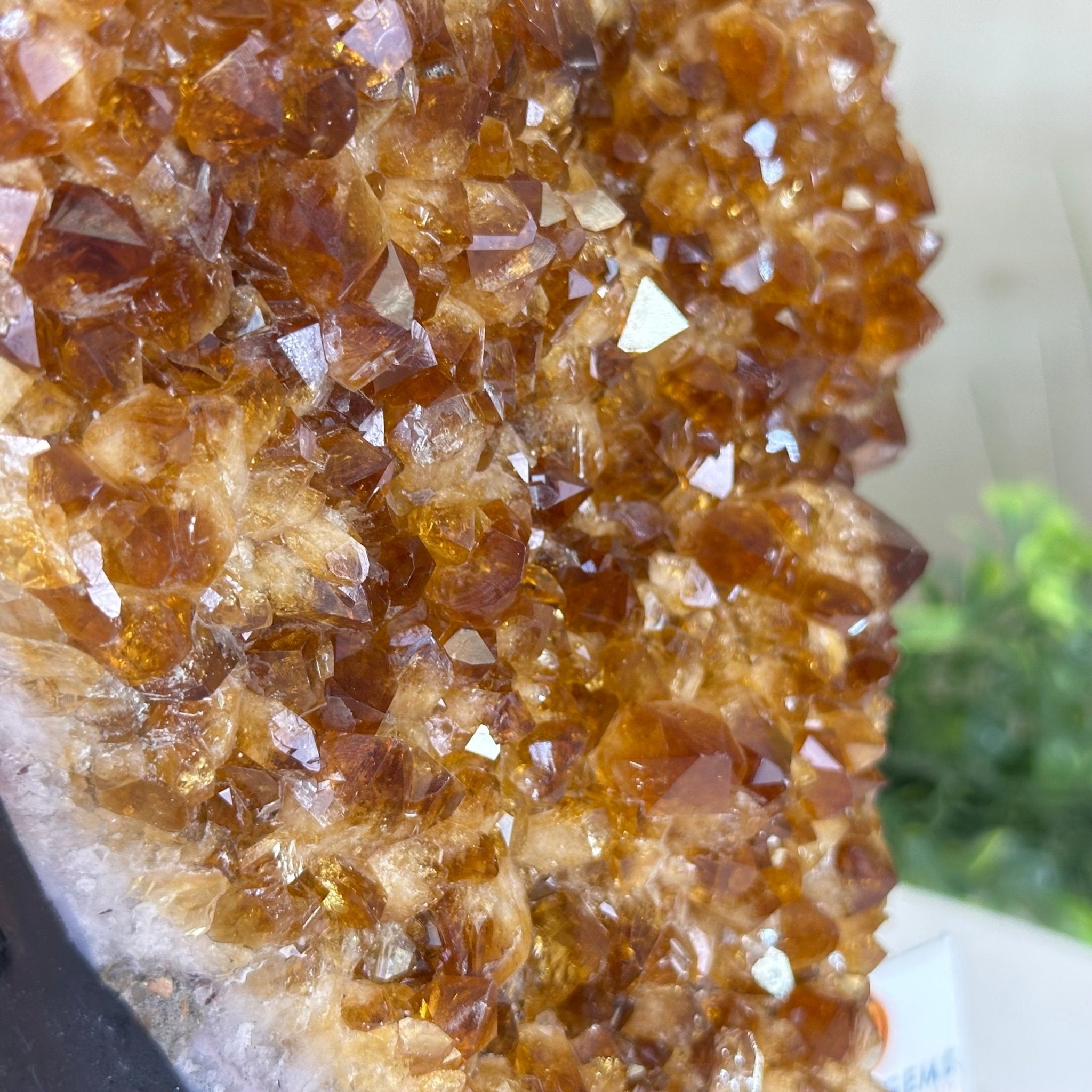 Extra Quality Citrine Cluster on Cement Base, 7.9 lbs and 7.3" Tall 5615 - 0059 - Brazil GemsBrazil GemsExtra Quality Citrine Cluster on Cement Base, 7.9 lbs and 7.3" Tall 5615 - 0059Clusters on Cement Bases5615 - 0059