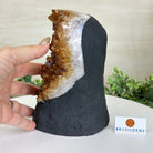 Extra Quality Citrine Cluster on Cement Base, 7.9 lbs and 7.3" Tall 5615 - 0059 - Brazil GemsBrazil GemsExtra Quality Citrine Cluster on Cement Base, 7.9 lbs and 7.3" Tall 5615 - 0059Clusters on Cement Bases5615 - 0059