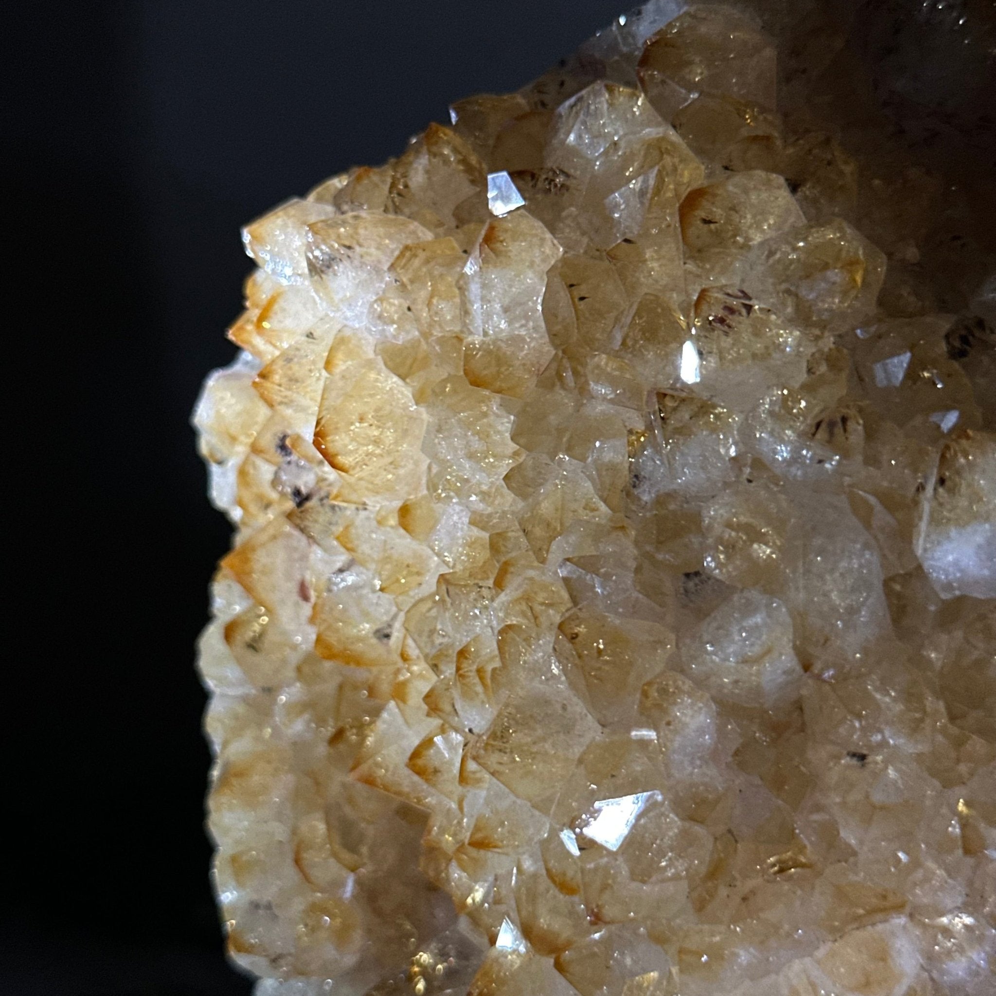 Extra Quality Citrine Cluster on Cement Base, 7.9 lbs and 8.8" Tall 5615 - 0057 - Brazil GemsBrazil GemsExtra Quality Citrine Cluster on Cement Base, 7.9 lbs and 8.8" Tall 5615 - 0057Clusters on Cement Bases5615 - 0057