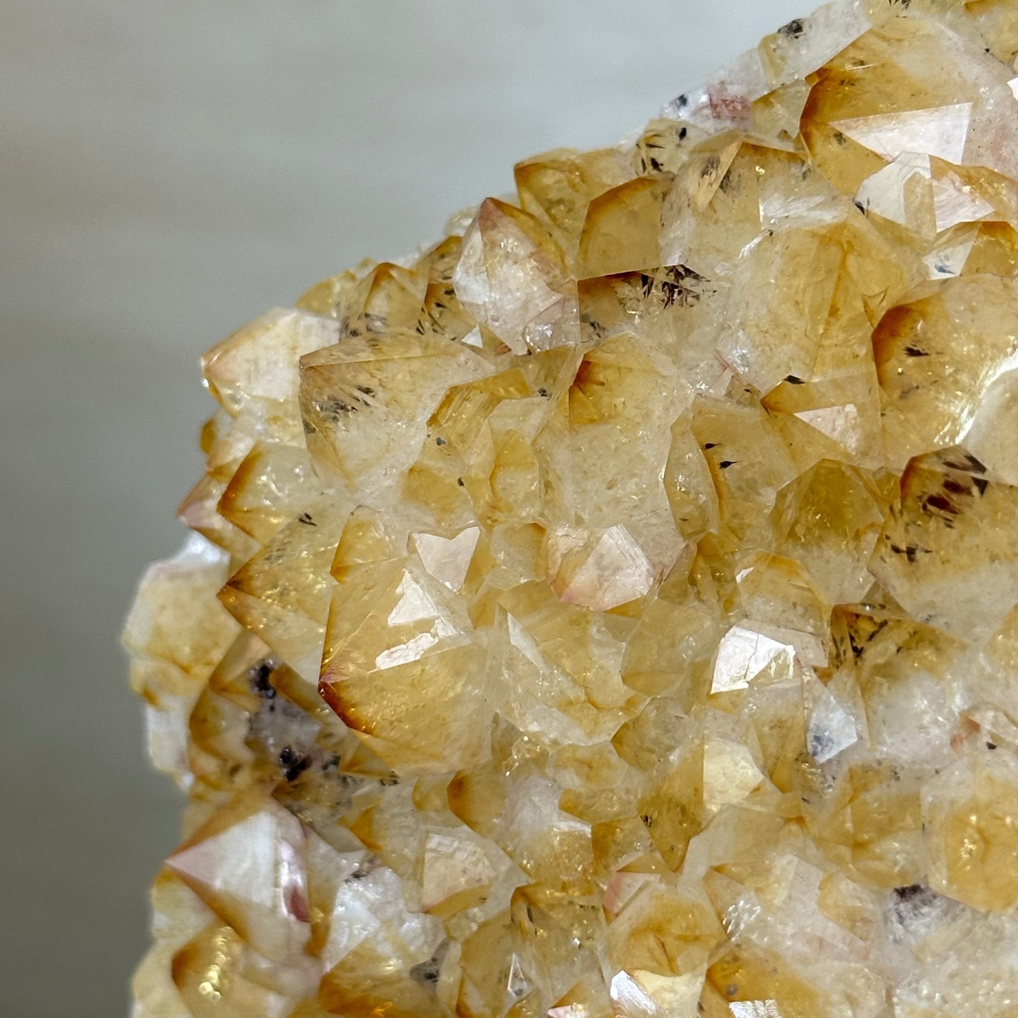 Extra Quality Citrine Cluster on Cement Base, 7.9 lbs and 8.8" Tall 5615 - 0057 - Brazil GemsBrazil GemsExtra Quality Citrine Cluster on Cement Base, 7.9 lbs and 8.8" Tall 5615 - 0057Clusters on Cement Bases5615 - 0057