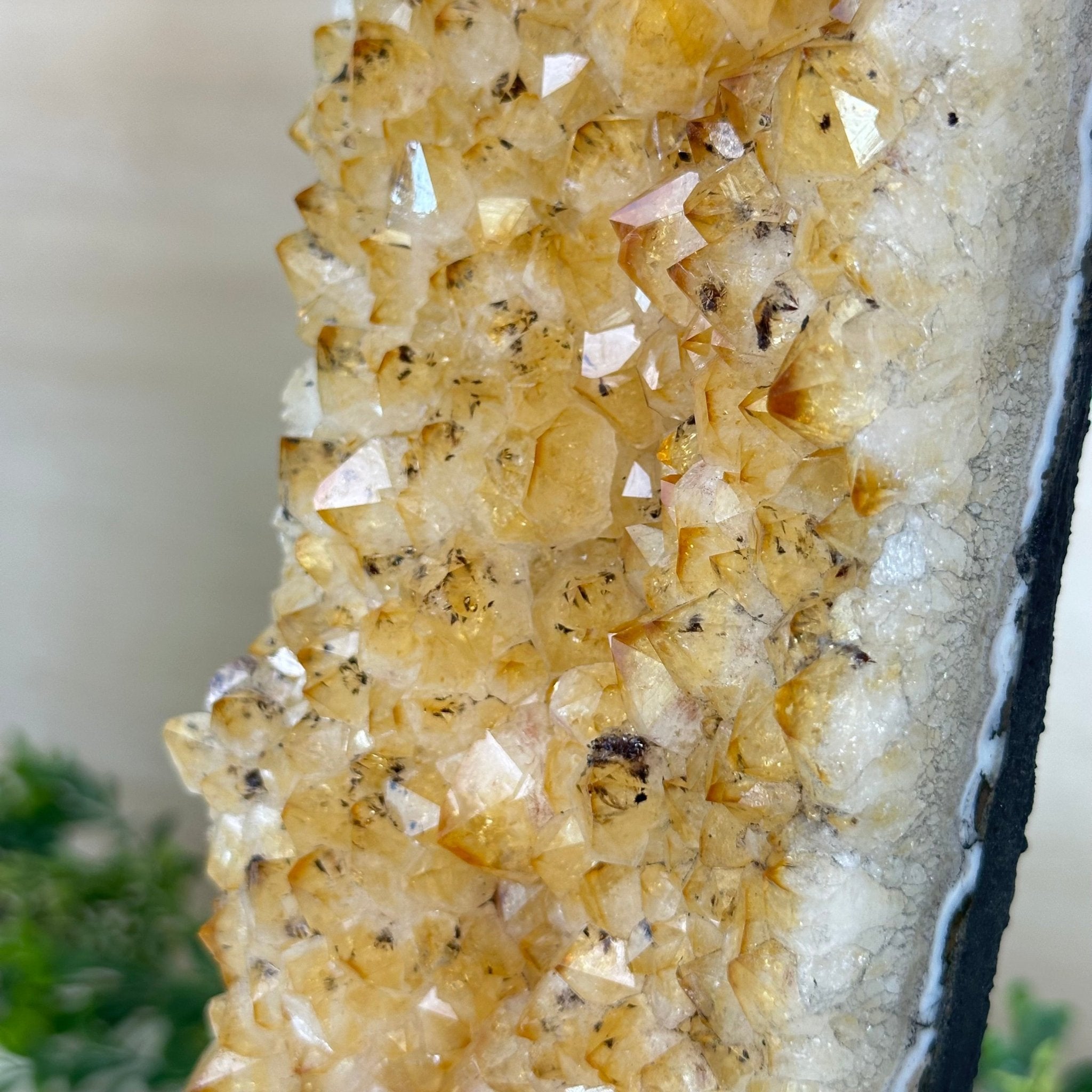 Extra Quality Citrine Cluster on Cement Base, 8.4 lbs and 13.4" Tall 5615 - 0060 - Brazil GemsBrazil GemsExtra Quality Citrine Cluster on Cement Base, 8.4 lbs and 13.4" Tall 5615 - 0060Clusters on Cement Bases5615 - 0060