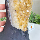 Extra Quality Citrine Cluster on Cement Base, 8.4 lbs and 13.4" Tall 5615 - 0060 - Brazil GemsBrazil GemsExtra Quality Citrine Cluster on Cement Base, 8.4 lbs and 13.4" Tall 5615 - 0060Clusters on Cement Bases5615 - 0060