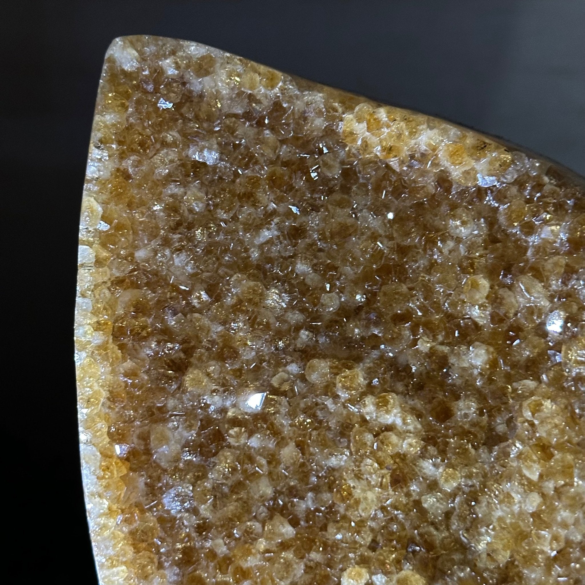 Extra Quality Citrine Cluster on Cement Base, 8.6 lbs and 10" Tall 5615 - 0061 - Brazil GemsBrazil GemsExtra Quality Citrine Cluster on Cement Base, 8.6 lbs and 10" Tall 5615 - 0061Clusters on Cement Bases5615 - 0061