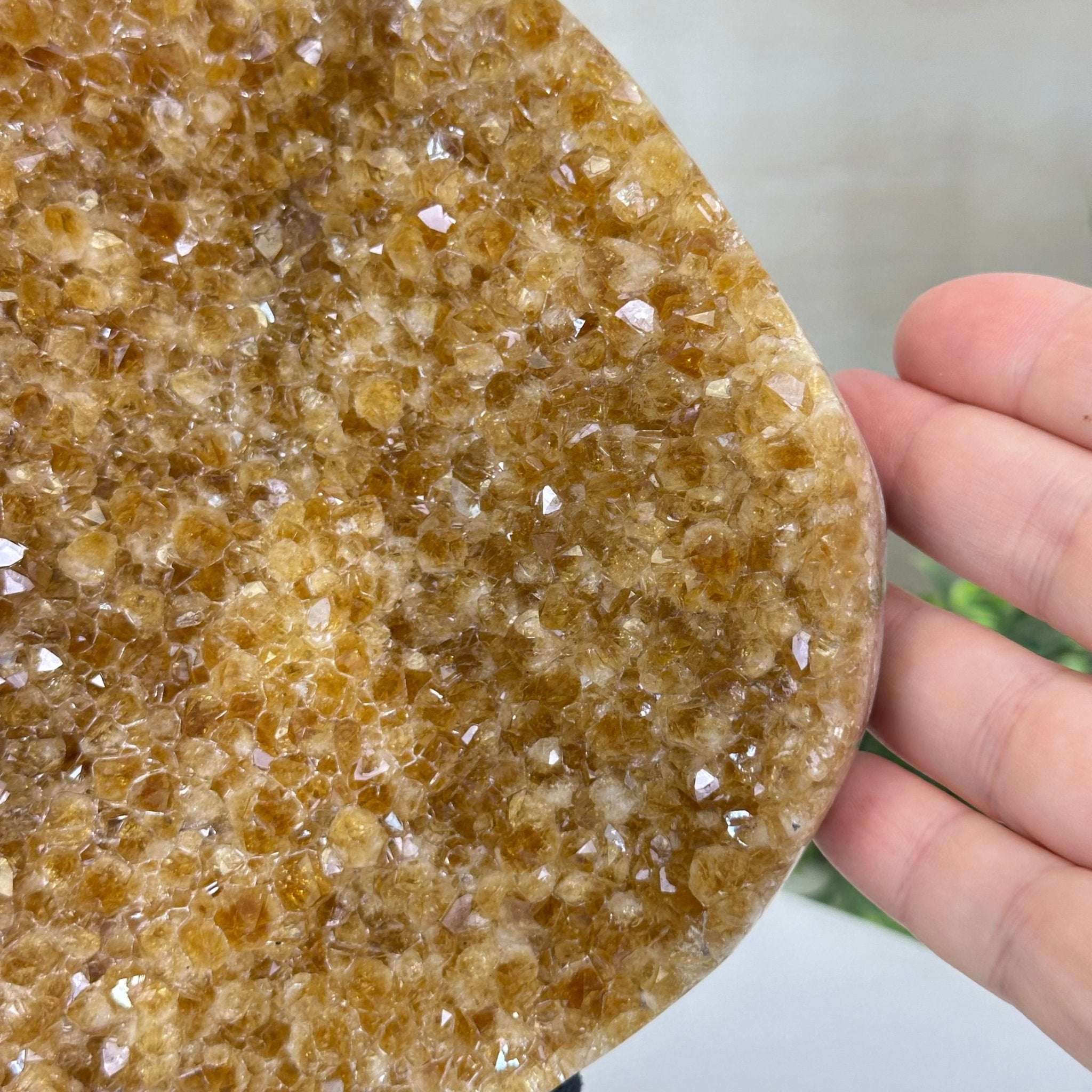 Extra Quality Citrine Cluster on Cement Base, 8.6 lbs and 10" Tall 5615 - 0061 - Brazil GemsBrazil GemsExtra Quality Citrine Cluster on Cement Base, 8.6 lbs and 10" Tall 5615 - 0061Clusters on Cement Bases5615 - 0061