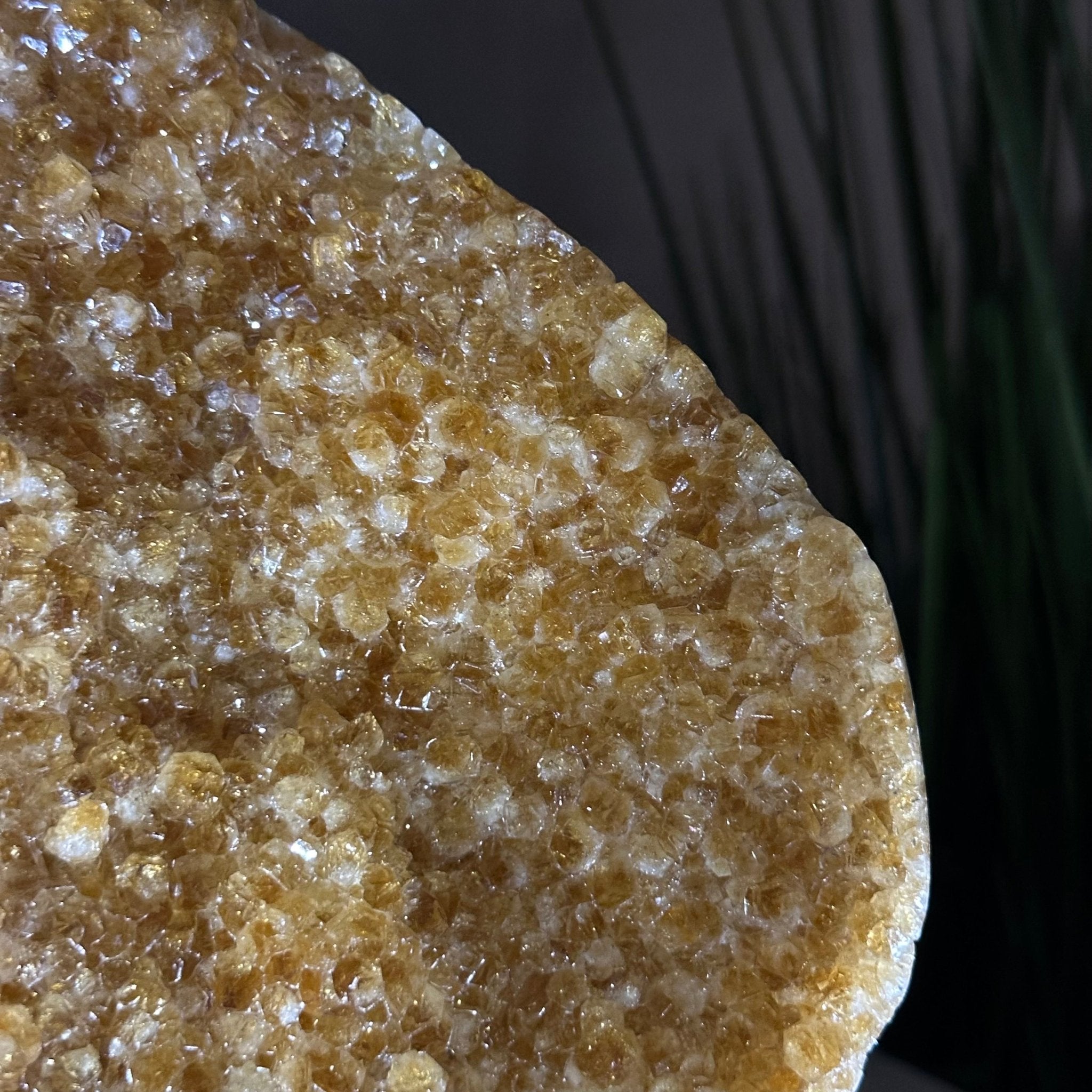 Extra Quality Citrine Cluster on Cement Base, 8.6 lbs and 10" Tall 5615 - 0061 - Brazil GemsBrazil GemsExtra Quality Citrine Cluster on Cement Base, 8.6 lbs and 10" Tall 5615 - 0061Clusters on Cement Bases5615 - 0061