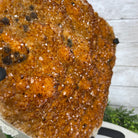 Extra Quality Citrine Heart Geode, metal stand, 33.1 lbs & 14.5" Tall Model #5465-0005 by Brazil Gems - Brazil GemsBrazil GemsExtra Quality Citrine Heart Geode, metal stand, 33.1 lbs & 14.5" Tall Model #5465-0005 by Brazil GemsHearts5465-0005