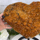 Extra Quality Citrine Heart Geode, metal stand, 33.1 lbs & 14.5" Tall Model #5465-0005 by Brazil Gems - Brazil GemsBrazil GemsExtra Quality Citrine Heart Geode, metal stand, 33.1 lbs & 14.5" Tall Model #5465-0005 by Brazil GemsHearts5465-0005