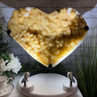 Extra Quality Citrine Heart Geode, metal stand, 49.3 lbs & 18.25" Tall Model #5465-0006 by Brazil Gems - Brazil GemsBrazil GemsExtra Quality Citrine Heart Geode, metal stand, 49.3 lbs & 18.25" Tall Model #5465-0006 by Brazil GemsHearts5465-0006
