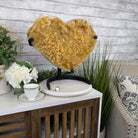 Extra Quality Citrine Heart Geode, metal stand, 49.3 lbs & 18.25" Tall Model #5465-0006 by Brazil Gems - Brazil GemsBrazil GemsExtra Quality Citrine Heart Geode, metal stand, 49.3 lbs & 18.25" Tall Model #5465-0006 by Brazil GemsHearts5465-0006