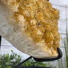 Extra Quality Citrine Heart Geode, metal stand, 49.3 lbs & 18.25" Tall Model #5465-0006 by Brazil Gems - Brazil GemsBrazil GemsExtra Quality Citrine Heart Geode, metal stand, 49.3 lbs & 18.25" Tall Model #5465-0006 by Brazil GemsHearts5465-0006