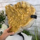 Extra Quality Citrine Heart Geode, metal stand, 49.3 lbs & 18.25" Tall Model #5465-0006 by Brazil Gems - Brazil GemsBrazil GemsExtra Quality Citrine Heart Geode, metal stand, 49.3 lbs & 18.25" Tall Model #5465-0006 by Brazil GemsHearts5465-0006