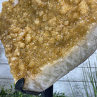 Extra Quality Citrine Heart Geode, metal stand, 49.3 lbs & 18.25" Tall Model #5465-0006 by Brazil Gems - Brazil GemsBrazil GemsExtra Quality Citrine Heart Geode, metal stand, 49.3 lbs & 18.25" Tall Model #5465-0006 by Brazil GemsHearts5465-0006