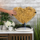 Extra Quality Citrine Heart Geode, metal stand, 49.3 lbs & 18.25" Tall Model #5465-0006 by Brazil Gems - Brazil GemsBrazil GemsExtra Quality Citrine Heart Geode, metal stand, 49.3 lbs & 18.25" Tall Model #5465-0006 by Brazil GemsHearts5465-0006