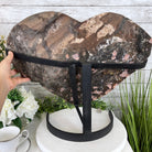 Extra Quality Citrine Heart Geode, metal stand, 49.3 lbs & 18.25" Tall Model #5465-0006 by Brazil Gems - Brazil GemsBrazil GemsExtra Quality Citrine Heart Geode, metal stand, 49.3 lbs & 18.25" Tall Model #5465-0006 by Brazil GemsHearts5465-0006
