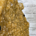 Extra Quality Citrine Heart Geode, metal stand, 49.3 lbs & 18.25" Tall Model #5465-0006 by Brazil Gems - Brazil GemsBrazil GemsExtra Quality Citrine Heart Geode, metal stand, 49.3 lbs & 18.25" Tall Model #5465-0006 by Brazil GemsHearts5465-0006