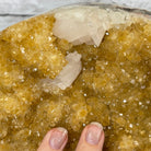 Extra Quality Citrine Heart Geode, metal stand, 49.3 lbs & 18.25" Tall Model #5465-0006 by Brazil Gems - Brazil GemsBrazil GemsExtra Quality Citrine Heart Geode, metal stand, 49.3 lbs & 18.25" Tall Model #5465-0006 by Brazil GemsHearts5465-0006