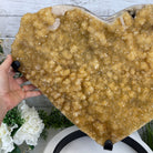 Extra Quality Citrine Heart Geode, metal stand, 49.3 lbs & 18.25" Tall Model #5465-0006 by Brazil Gems - Brazil GemsBrazil GemsExtra Quality Citrine Heart Geode, metal stand, 49.3 lbs & 18.25" Tall Model #5465-0006 by Brazil GemsHearts5465-0006