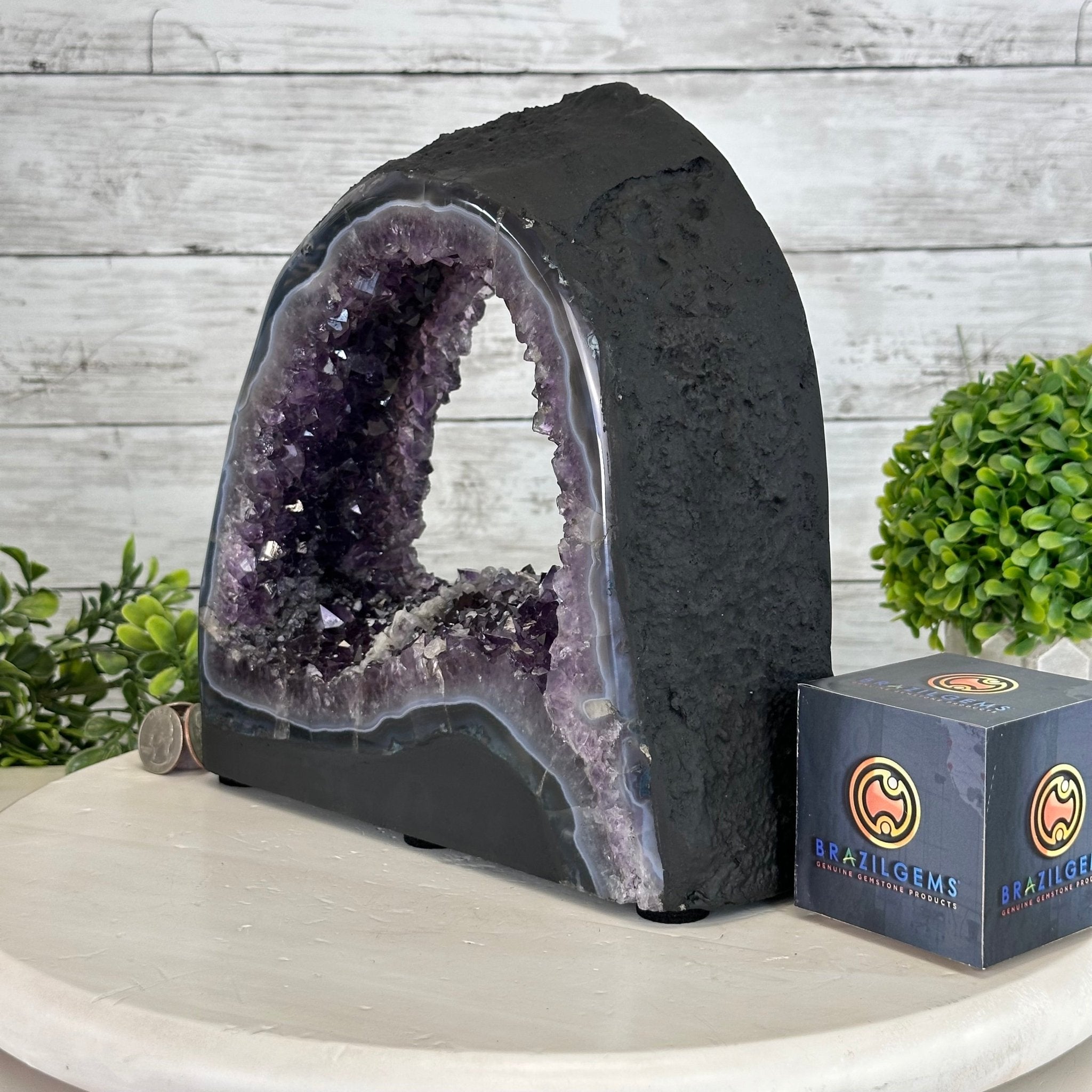 Extra Quality Open 2 - Sided Amethyst Cathedral 11 lbs & 9.3" Tall #5605 - 0148 - Brazil GemsBrazil GemsExtra Quality Open 2 - Sided Amethyst Cathedral 11 lbs & 9.3" Tall #5605 - 0148Open 2 - Sided Cathedrals5605 - 0148