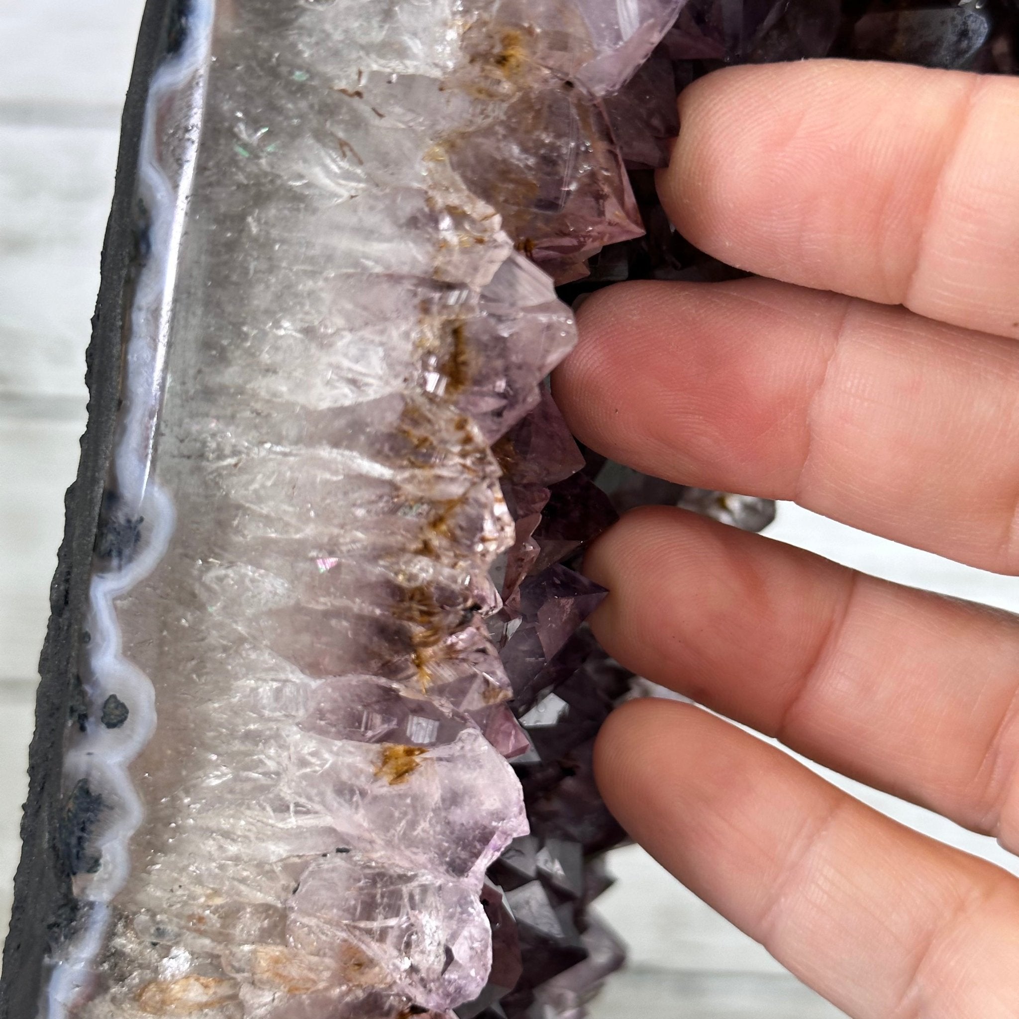 Extra Quality Open 2-Sided Brazilian Amethyst Cathedral, 29.9 lbs, 16.1" tall, Model #5605-0139 by Brazil Gems - Brazil GemsBrazil GemsExtra Quality Open 2-Sided Brazilian Amethyst Cathedral, 29.9 lbs, 16.1" tall, Model #5605-0139 by Brazil GemsOpen 2-Sided Cathedrals5605-0139