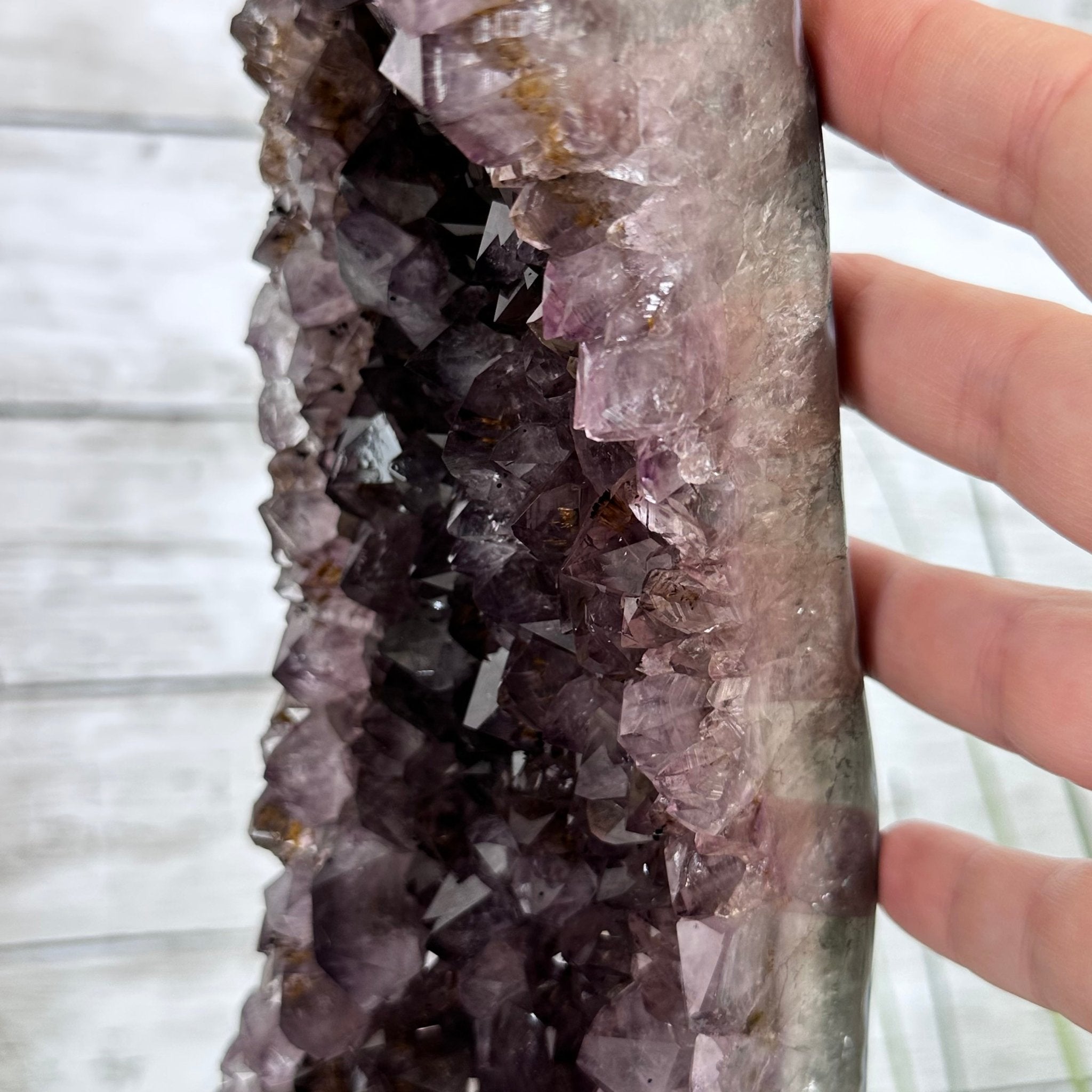 Extra Quality Open 2-Sided Brazilian Amethyst Cathedral, 29.9 lbs, 16.1" tall, Model #5605-0139 by Brazil Gems - Brazil GemsBrazil GemsExtra Quality Open 2-Sided Brazilian Amethyst Cathedral, 29.9 lbs, 16.1" tall, Model #5605-0139 by Brazil GemsOpen 2-Sided Cathedrals5605-0139