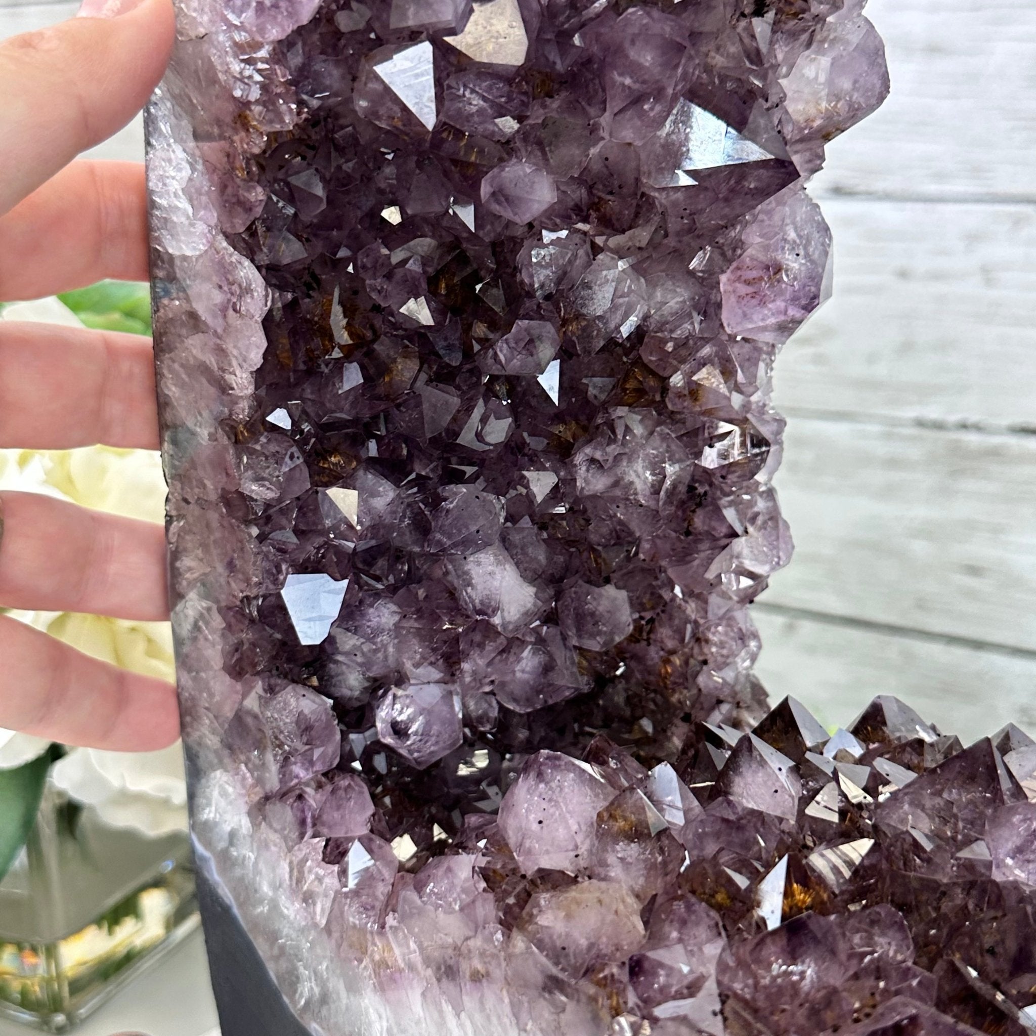 Extra Quality Open 2-Sided Brazilian Amethyst Cathedral, 29.9 lbs, 16.1" tall, Model #5605-0139 by Brazil Gems - Brazil GemsBrazil GemsExtra Quality Open 2-Sided Brazilian Amethyst Cathedral, 29.9 lbs, 16.1" tall, Model #5605-0139 by Brazil GemsOpen 2-Sided Cathedrals5605-0139
