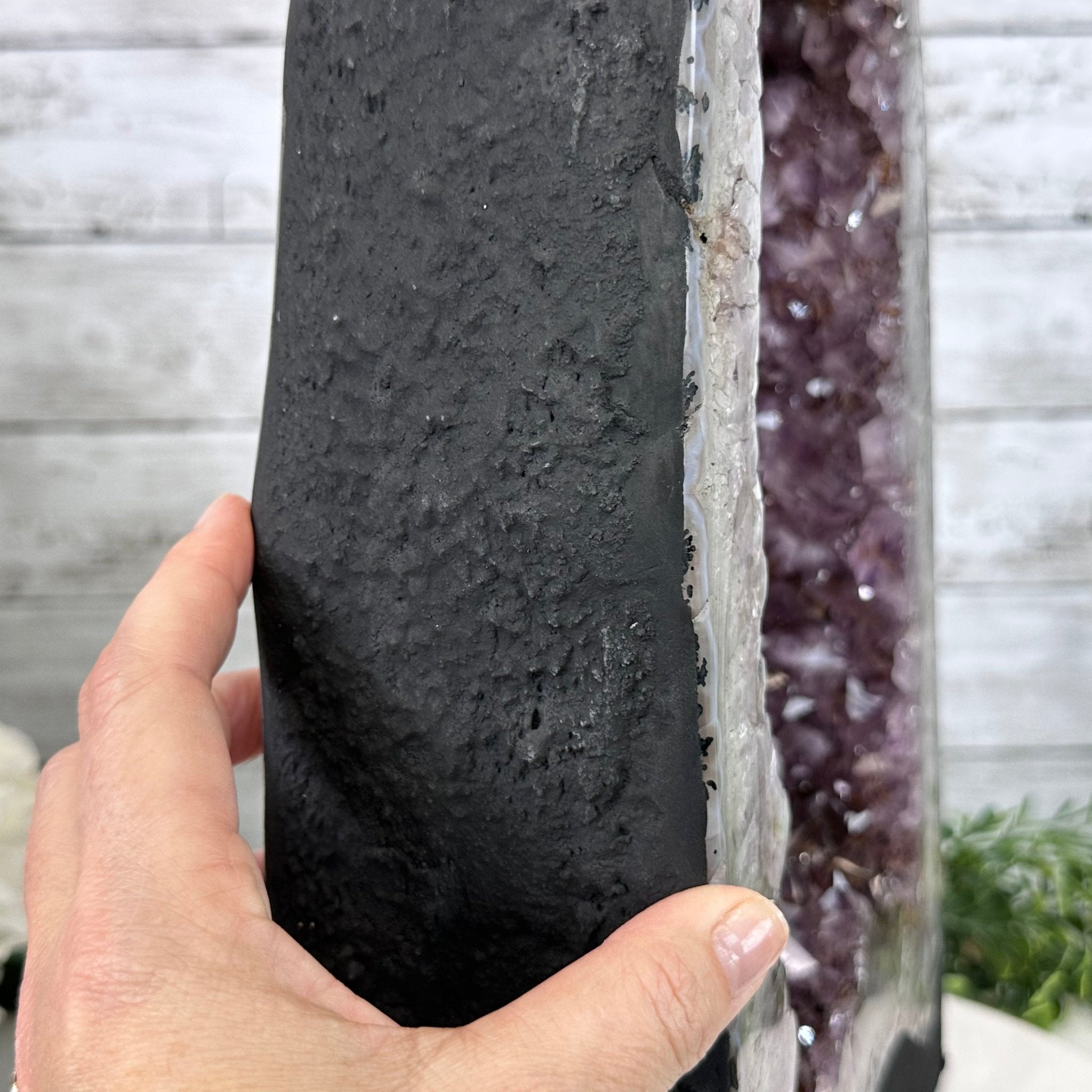 Extra Quality Open 2-Sided Brazilian Amethyst Cathedral, 29.9 lbs, 16.1" tall, Model #5605-0139 by Brazil Gems - Brazil GemsBrazil GemsExtra Quality Open 2-Sided Brazilian Amethyst Cathedral, 29.9 lbs, 16.1" tall, Model #5605-0139 by Brazil GemsOpen 2-Sided Cathedrals5605-0139