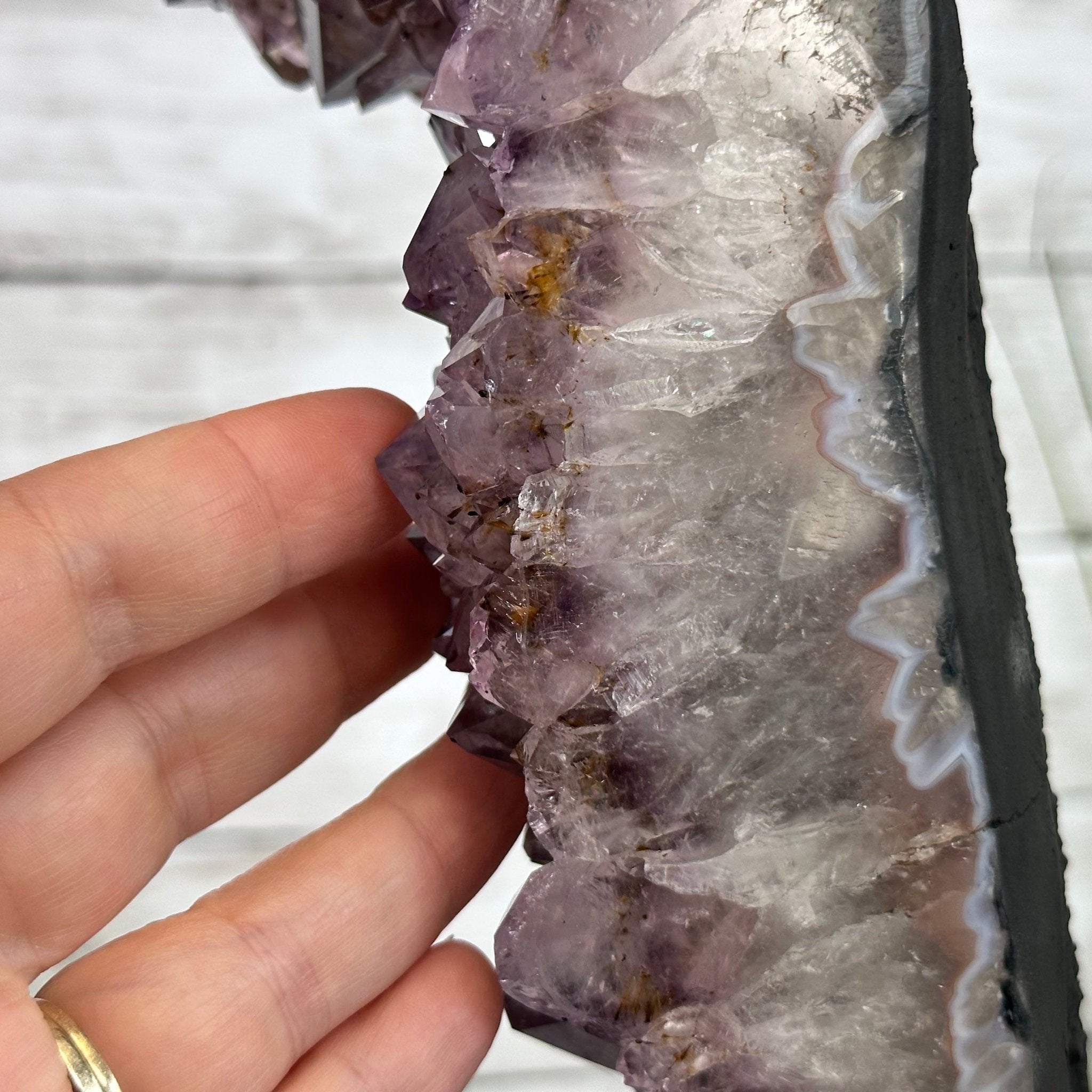 Extra Quality Open 2-Sided Brazilian Amethyst Cathedral, 29.9 lbs, 16.1" tall, Model #5605-0139 by Brazil Gems - Brazil GemsBrazil GemsExtra Quality Open 2-Sided Brazilian Amethyst Cathedral, 29.9 lbs, 16.1" tall, Model #5605-0139 by Brazil GemsOpen 2-Sided Cathedrals5605-0139