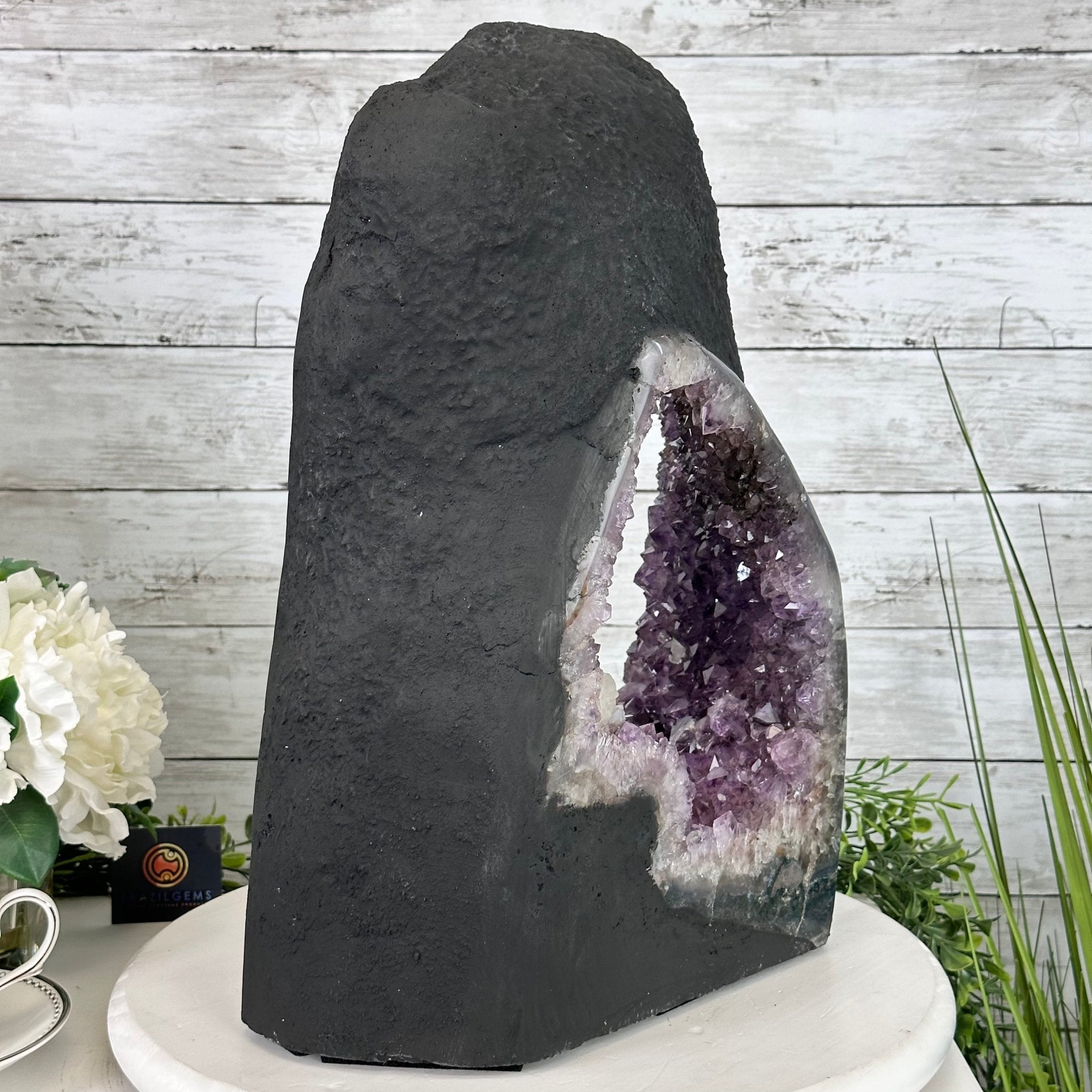 Extra Quality Open 2-Sided Brazilian Amethyst Cathedral, 34.8 lbs, 16.5" tall, Model #5605-0140 by Brazil Gems - Brazil GemsBrazil GemsExtra Quality Open 2-Sided Brazilian Amethyst Cathedral, 34.8 lbs, 16.5" tall, Model #5605-0140 by Brazil GemsOpen 2-Sided Cathedrals5605-0140