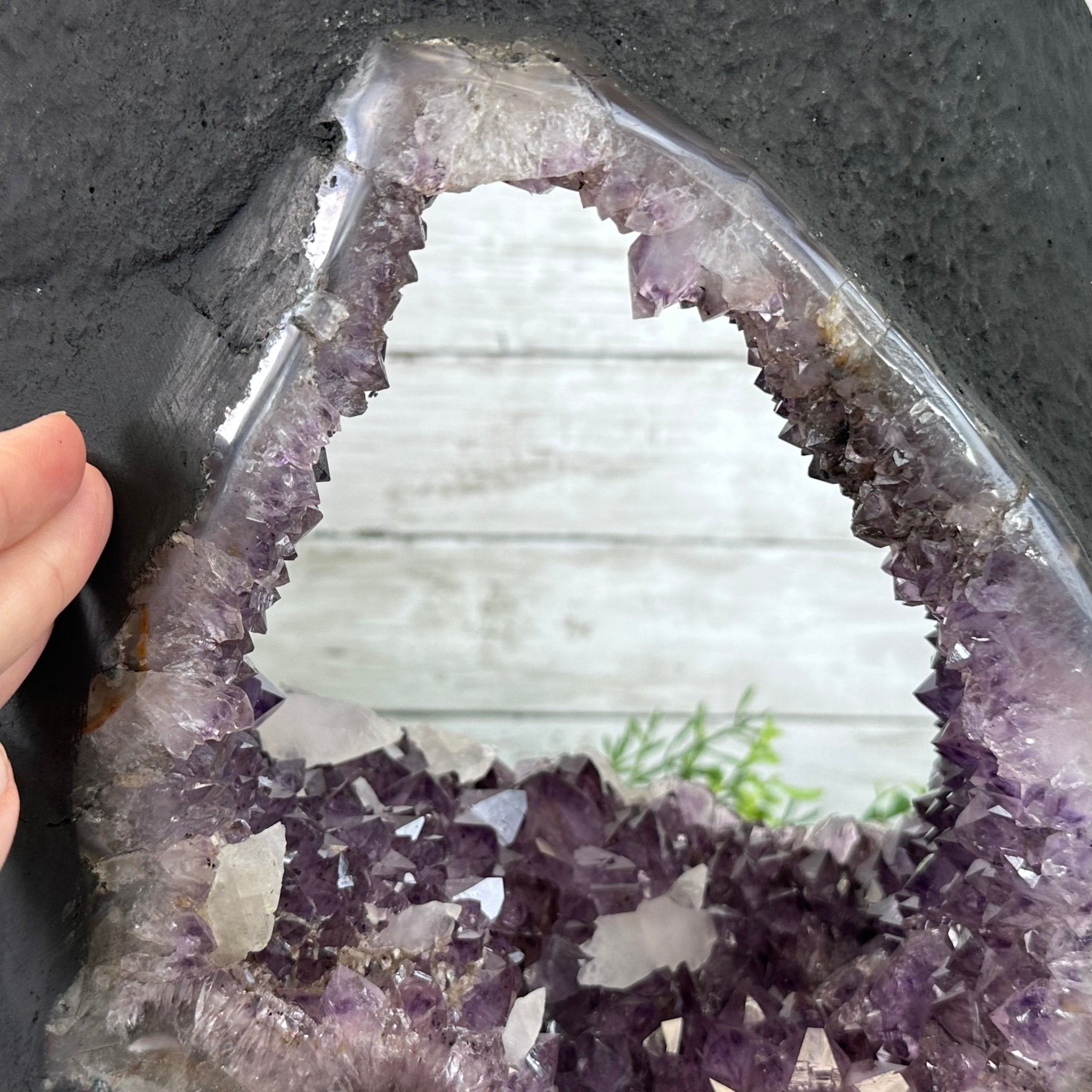 Extra Quality Open 2-Sided Brazilian Amethyst Cathedral, 34.8 lbs, 16.5" tall, Model #5605-0140 by Brazil Gems - Brazil GemsBrazil GemsExtra Quality Open 2-Sided Brazilian Amethyst Cathedral, 34.8 lbs, 16.5" tall, Model #5605-0140 by Brazil GemsOpen 2-Sided Cathedrals5605-0140