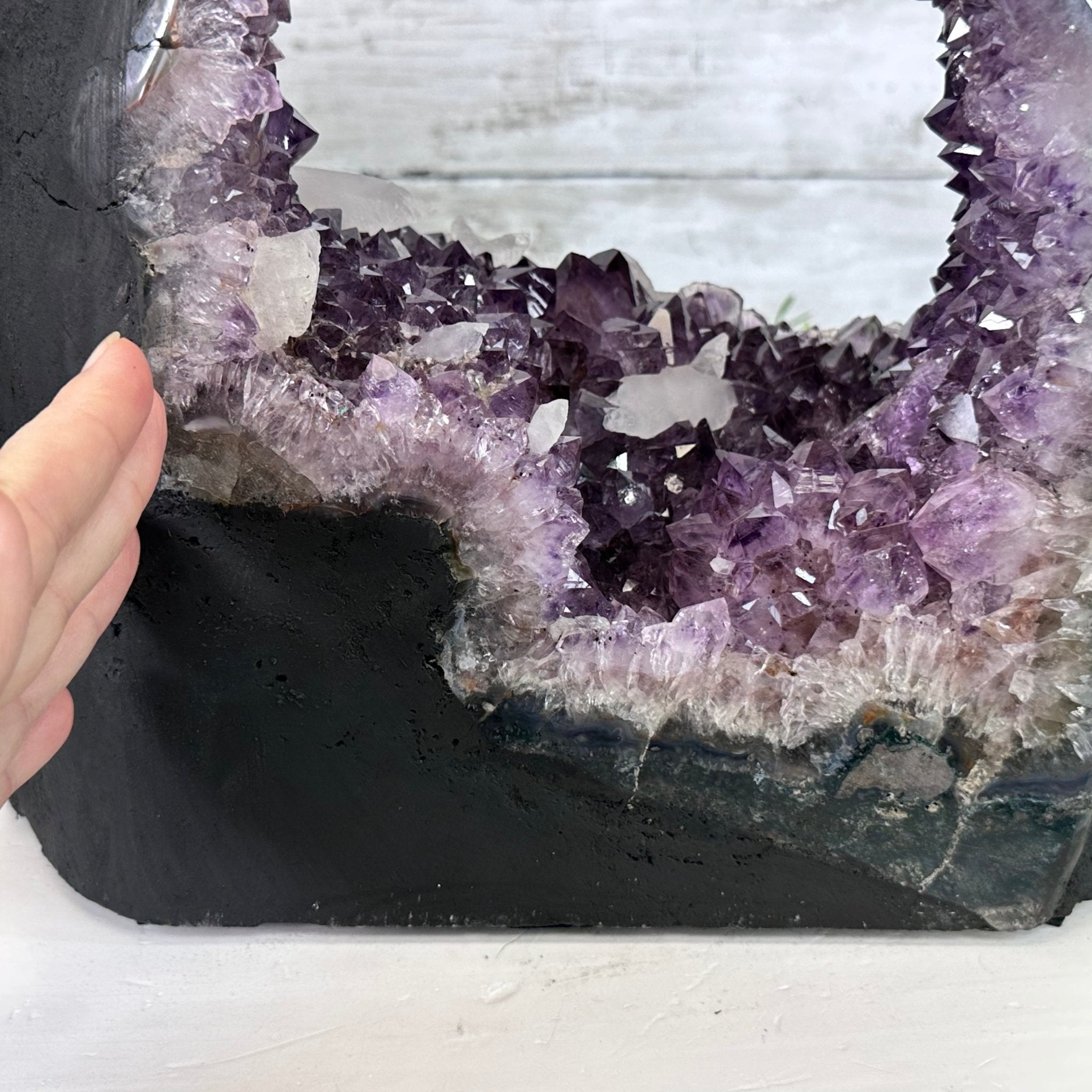 Extra Quality Open 2-Sided Brazilian Amethyst Cathedral, 34.8 lbs, 16.5" tall, Model #5605-0140 by Brazil Gems - Brazil GemsBrazil GemsExtra Quality Open 2-Sided Brazilian Amethyst Cathedral, 34.8 lbs, 16.5" tall, Model #5605-0140 by Brazil GemsOpen 2-Sided Cathedrals5605-0140
