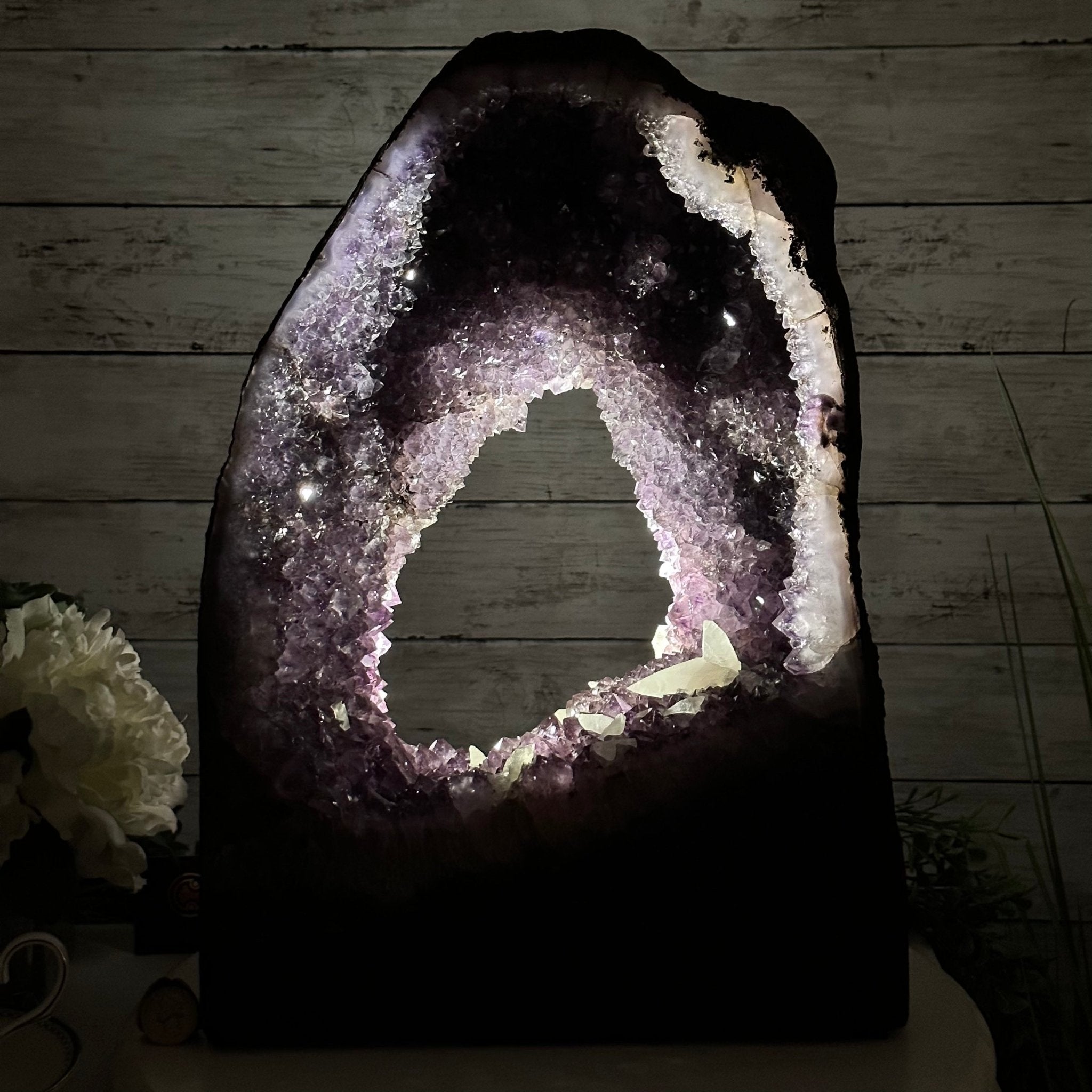 Extra Quality Open 2-Sided Brazilian Amethyst Cathedral, 34.8 lbs, 16.5" tall, Model #5605-0140 by Brazil Gems - Brazil GemsBrazil GemsExtra Quality Open 2-Sided Brazilian Amethyst Cathedral, 34.8 lbs, 16.5" tall, Model #5605-0140 by Brazil GemsOpen 2-Sided Cathedrals5605-0140