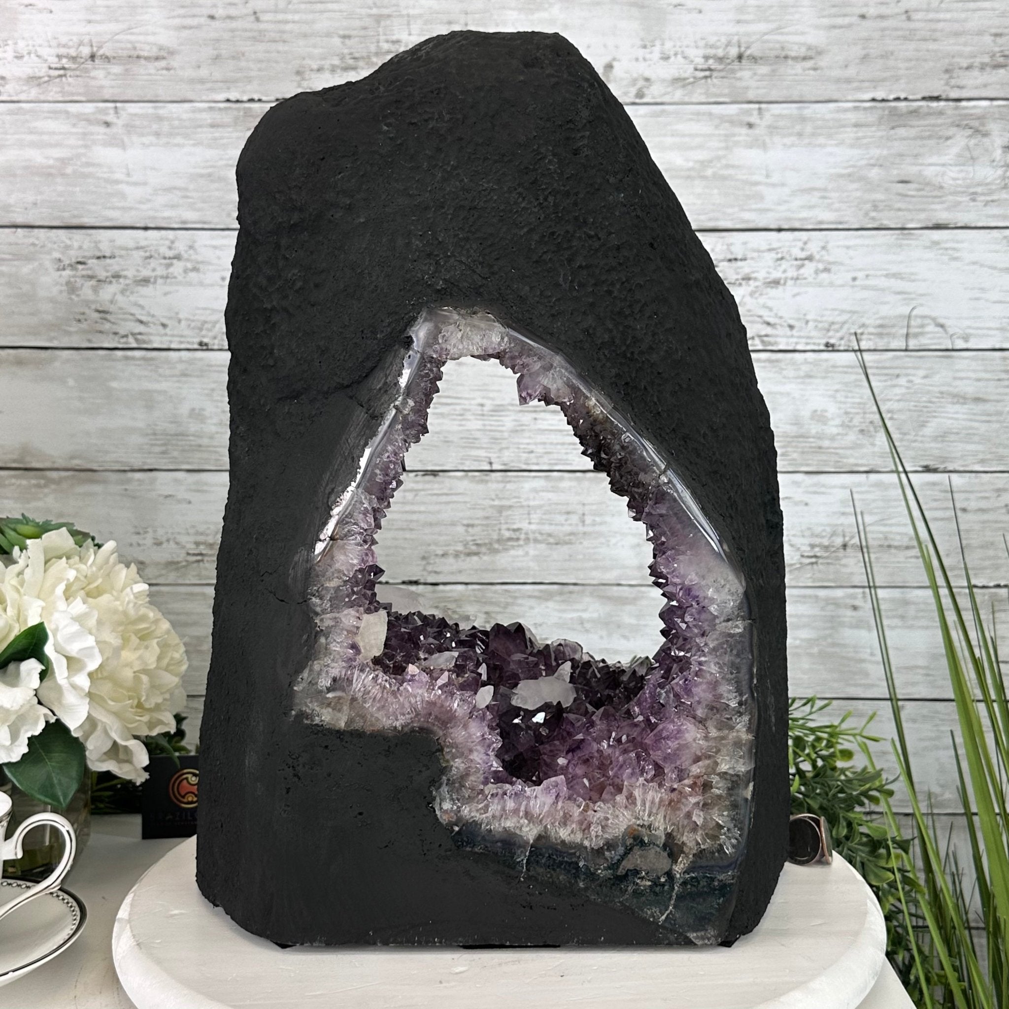 Extra Quality Open 2-Sided Brazilian Amethyst Cathedral, 34.8 lbs, 16.5" tall, Model #5605-0140 by Brazil Gems - Brazil GemsBrazil GemsExtra Quality Open 2-Sided Brazilian Amethyst Cathedral, 34.8 lbs, 16.5" tall, Model #5605-0140 by Brazil GemsOpen 2-Sided Cathedrals5605-0140
