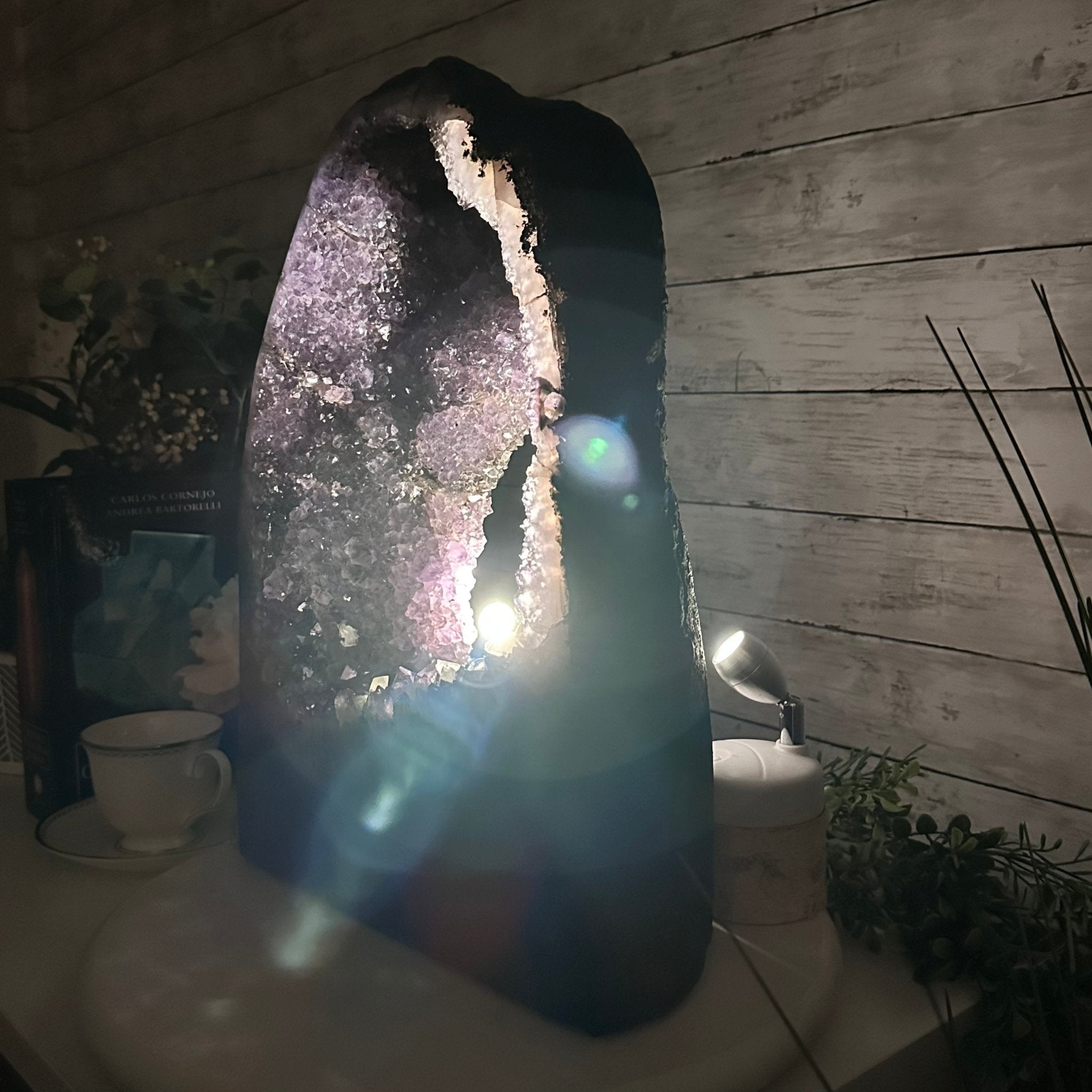 Extra Quality Open 2-Sided Brazilian Amethyst Cathedral, 34.8 lbs, 16.5" tall, Model #5605-0140 by Brazil Gems - Brazil GemsBrazil GemsExtra Quality Open 2-Sided Brazilian Amethyst Cathedral, 34.8 lbs, 16.5" tall, Model #5605-0140 by Brazil GemsOpen 2-Sided Cathedrals5605-0140