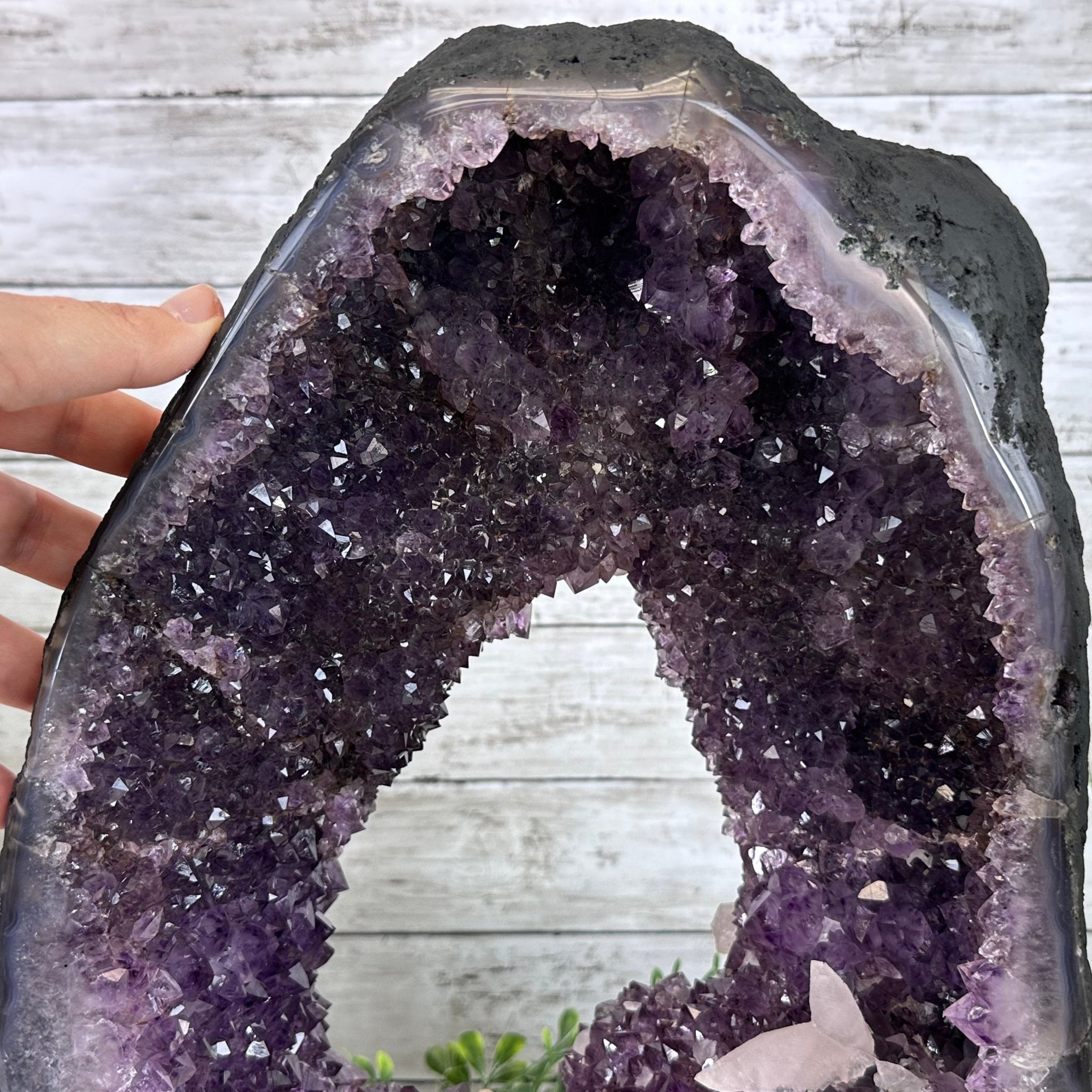 Extra Quality Open 2-Sided Brazilian Amethyst Cathedral, 34.8 lbs, 16.5" tall, Model #5605-0140 by Brazil Gems - Brazil GemsBrazil GemsExtra Quality Open 2-Sided Brazilian Amethyst Cathedral, 34.8 lbs, 16.5" tall, Model #5605-0140 by Brazil GemsOpen 2-Sided Cathedrals5605-0140