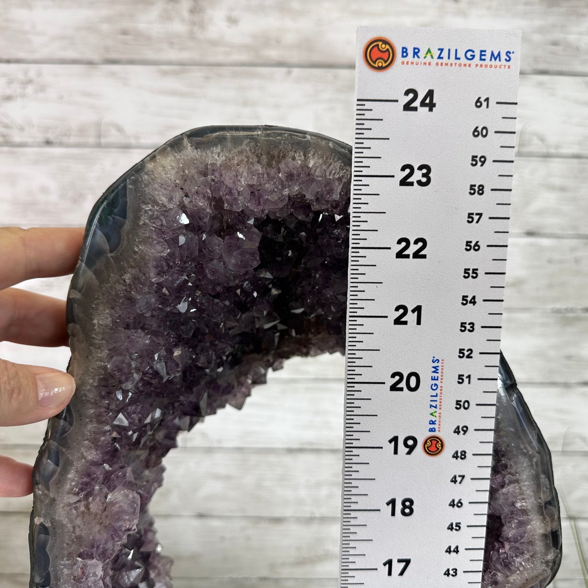 Extra Quality Open 2-Sided Brazilian Amethyst Cathedral, 43.1 lbs, 23.6" tall, Model #5605-0108 by Brazil Gems - Brazil GemsBrazil GemsExtra Quality Open 2-Sided Brazilian Amethyst Cathedral, 43.1 lbs, 23.6" tall, Model #5605-0108 by Brazil GemsOpen 2-Sided Cathedrals5605-0108