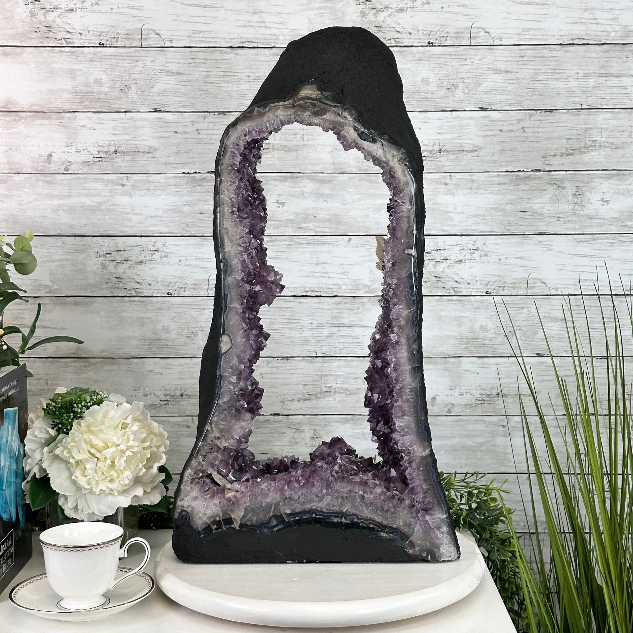 Extra Quality Open 2-Sided Brazilian Amethyst Cathedral, 43.1 lbs, 23.6" tall, Model #5605-0108 by Brazil Gems - Brazil GemsBrazil GemsExtra Quality Open 2-Sided Brazilian Amethyst Cathedral, 43.1 lbs, 23.6" tall, Model #5605-0108 by Brazil GemsOpen 2-Sided Cathedrals5605-0108