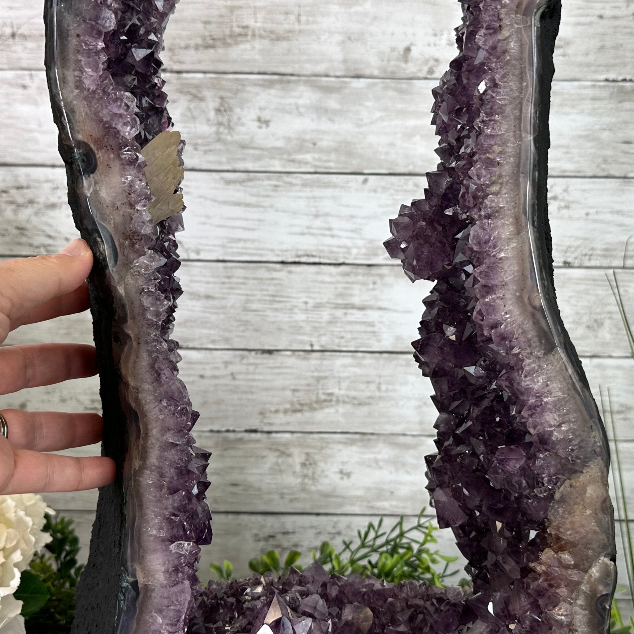Extra Quality Open 2-Sided Brazilian Amethyst Cathedral, 43.1 lbs, 23.6" tall, Model #5605-0108 by Brazil Gems - Brazil GemsBrazil GemsExtra Quality Open 2-Sided Brazilian Amethyst Cathedral, 43.1 lbs, 23.6" tall, Model #5605-0108 by Brazil GemsOpen 2-Sided Cathedrals5605-0108