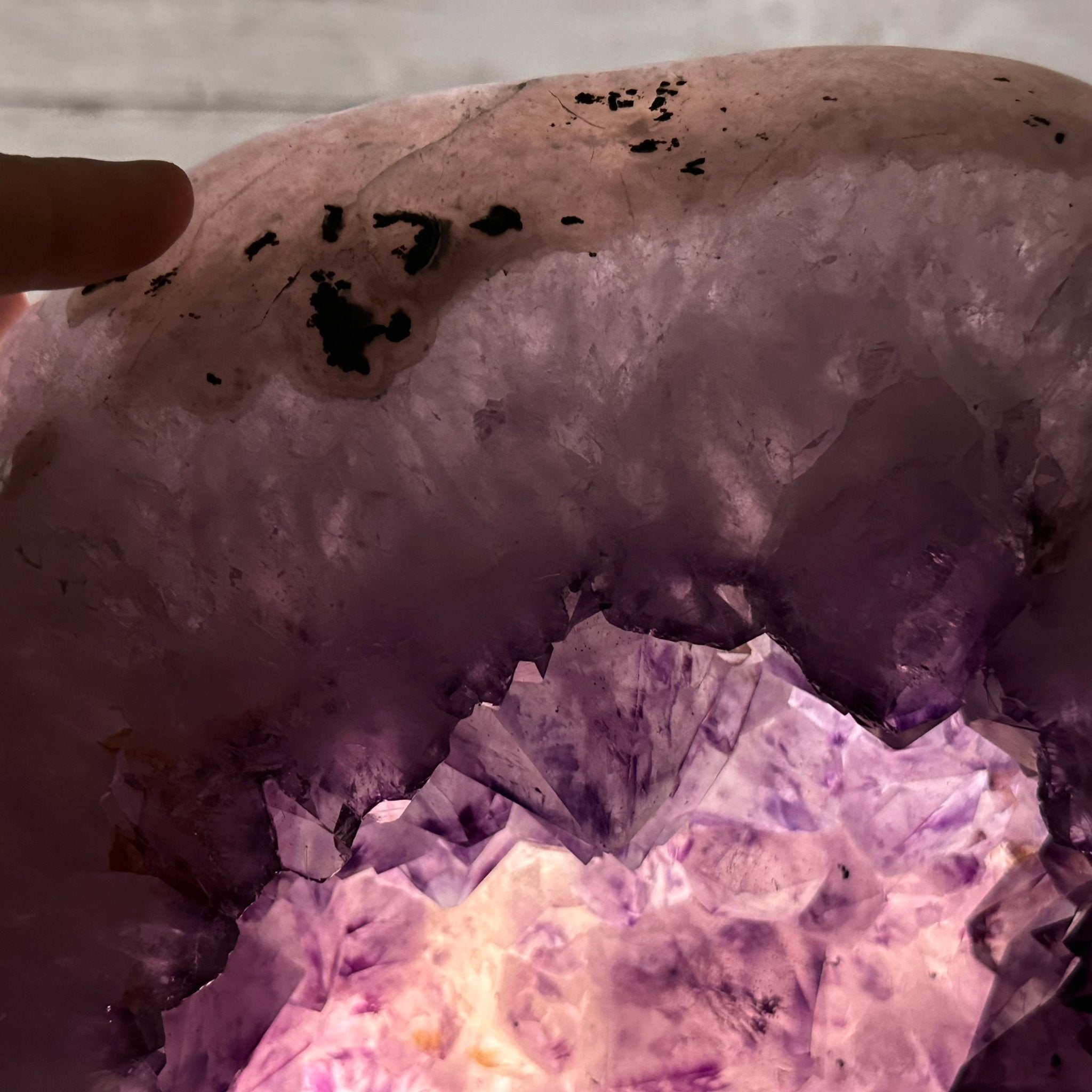 Extra Quality Polished Brazilian Amethyst Cathedral, 102.1 lbs & 18.3" tall Model #5602-0045 by Brazil Gems - Brazil GemsBrazil GemsExtra Quality Polished Brazilian Amethyst Cathedral, 102.1 lbs & 18.3" tall Model #5602-0045 by Brazil GemsPolished Cathedrals5602-0045